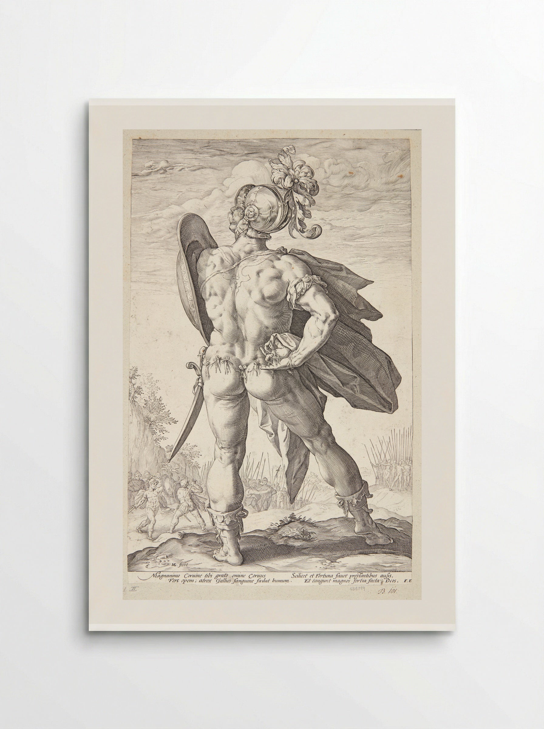 Marcus Valerius Corvus - Hendrick Goltzius - Poster