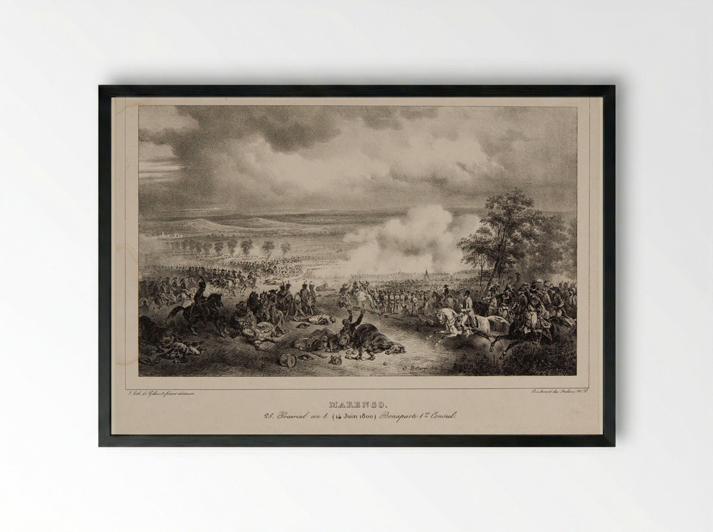 Marengo - Hippolyte Bellangé - Framed Print Black