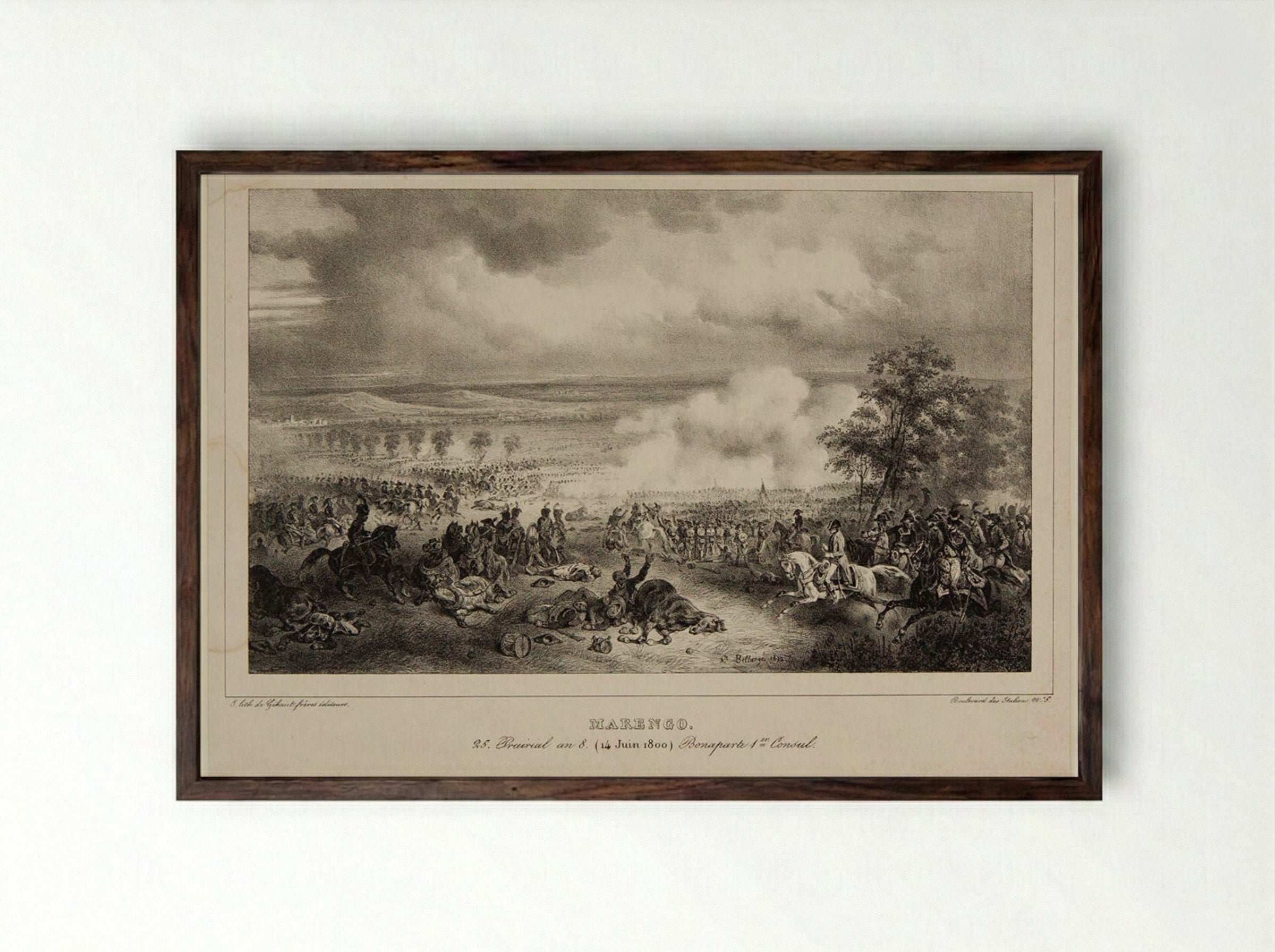 Marengo - Hippolyte Bellangé - Framed Print Dark Wood