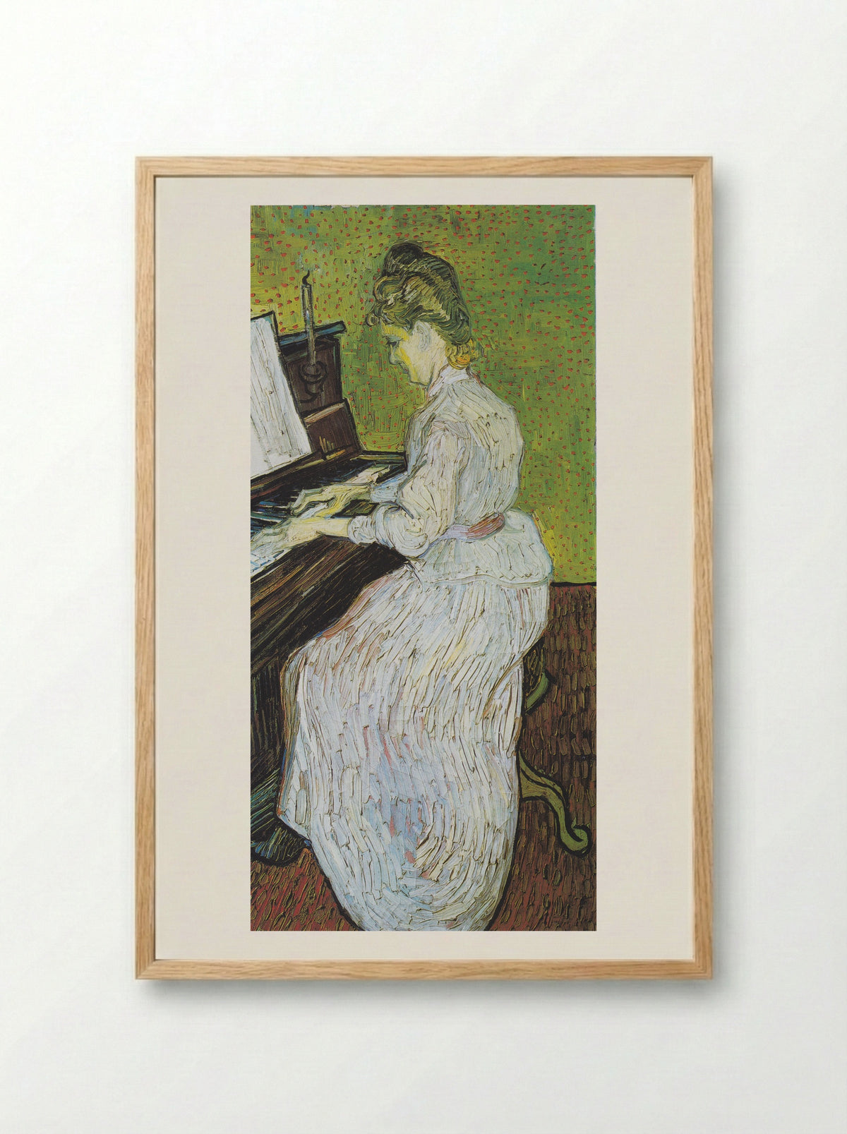 Marguerite Gachet at the Piano - Vincent van Gogh - Framed Print Wood
