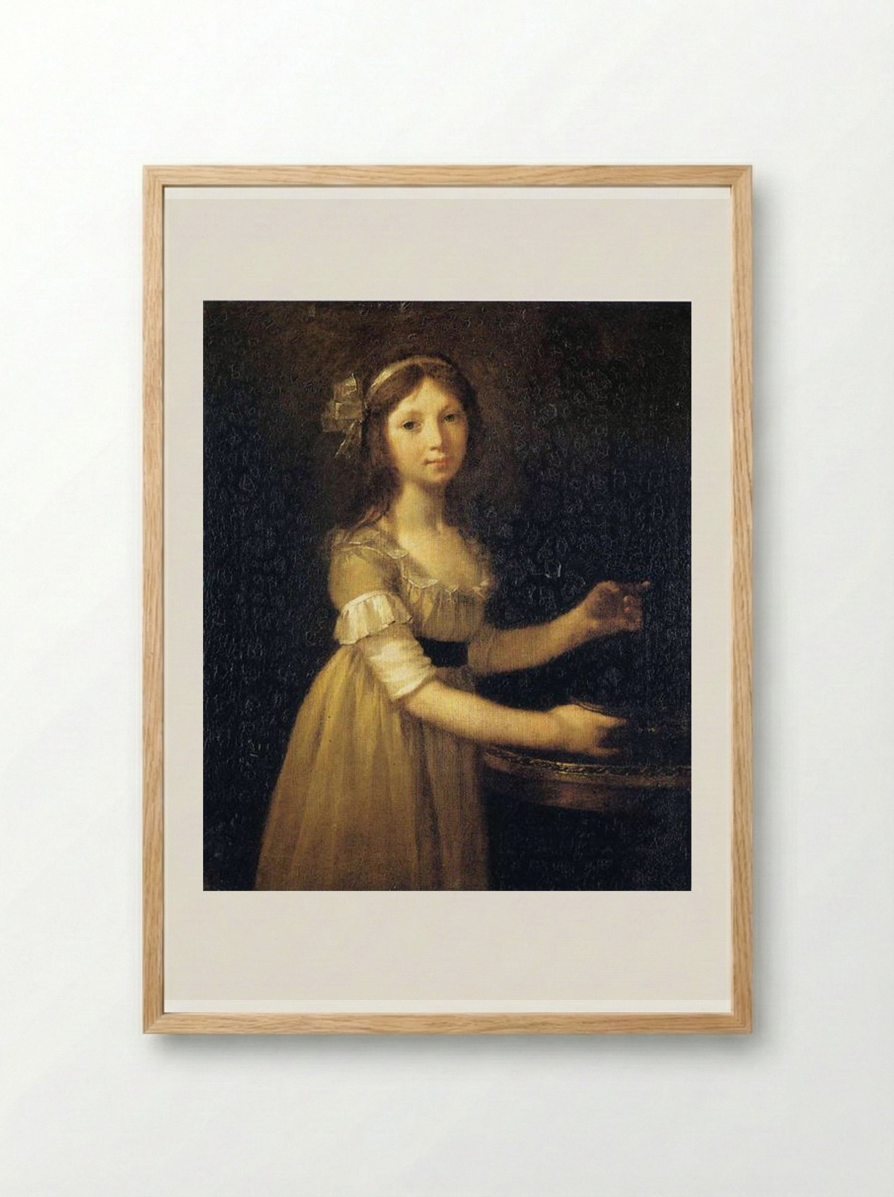 Marguerite-Marie Lagnier, ten years old - Pierre-Paul Prud'hon - Framed Print Wood