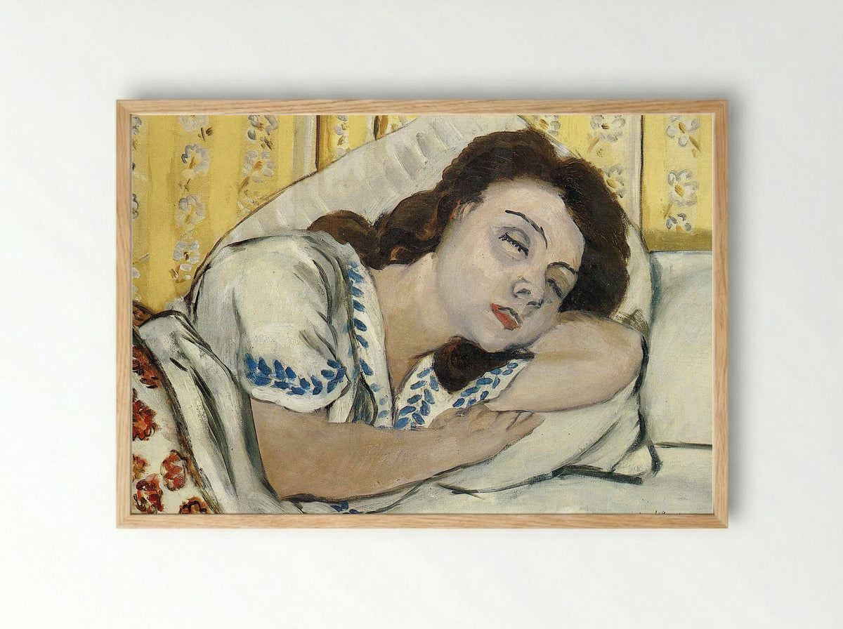 Marguerite Sleeping - Henri Matisse - Framed Print Wood