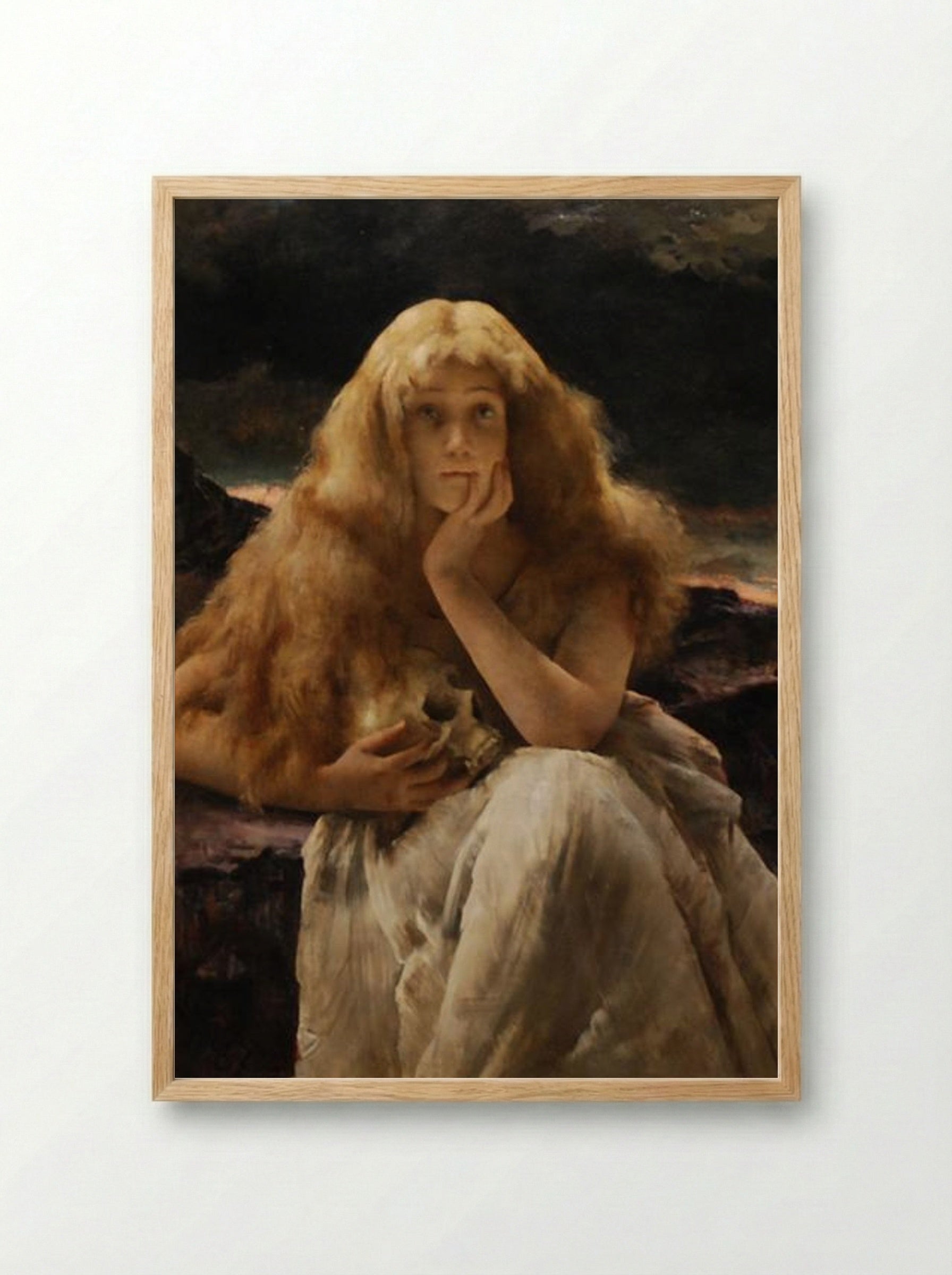 Maria Magdalena - Alfred Stevens - Framed Print Wood