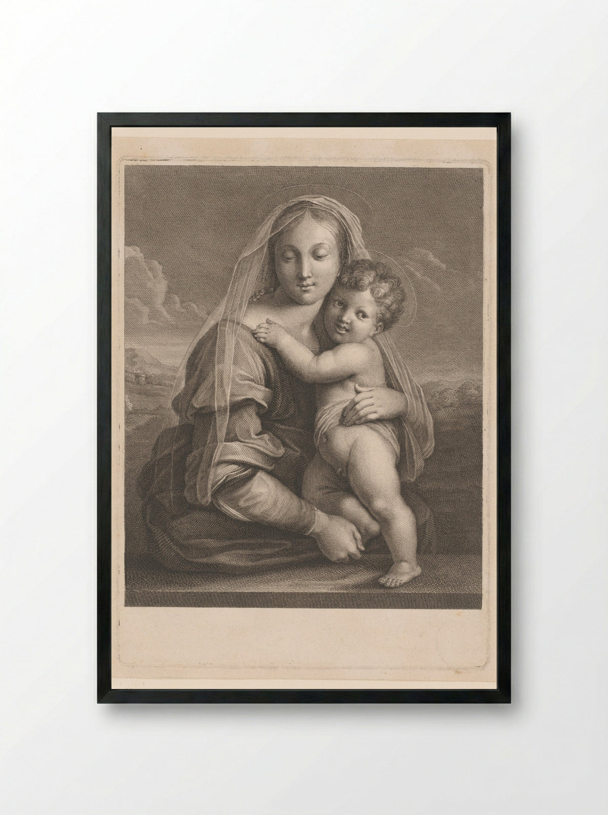 Maria met Kind - Imprimerie Royale - Framed Print Black