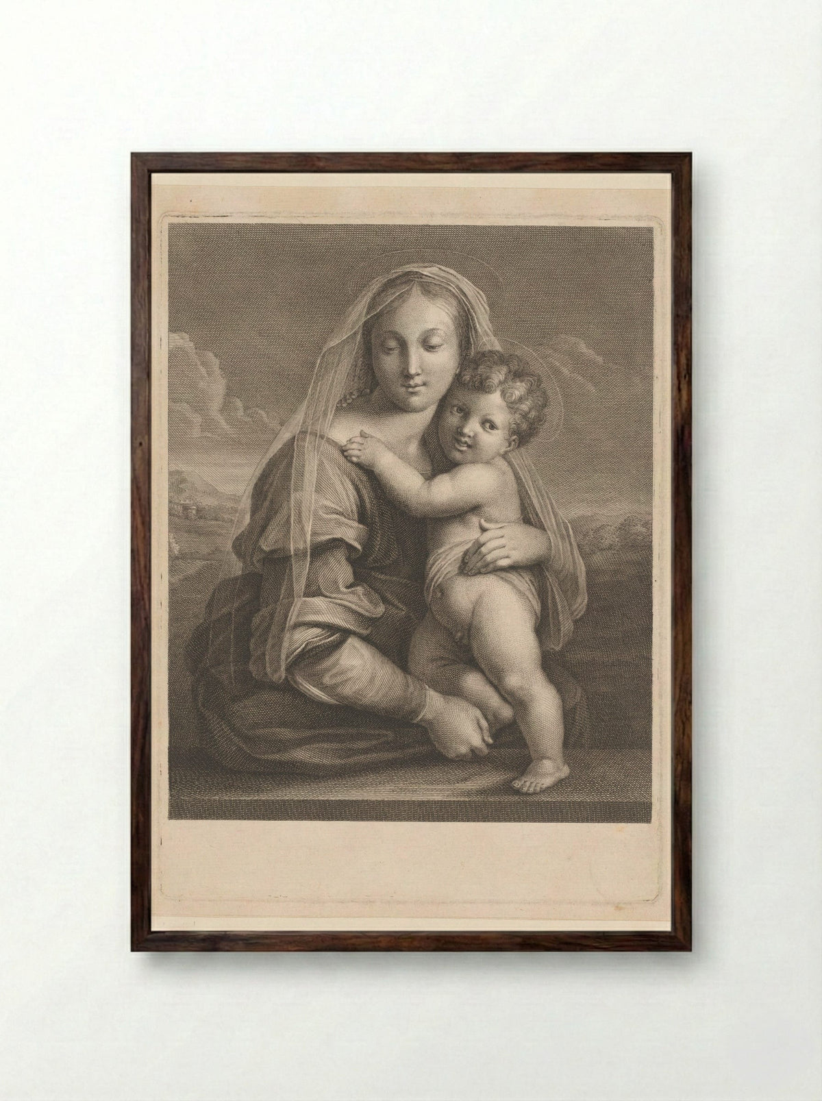 Maria met Kind - Imprimerie Royale - Framed Print Dark Wood