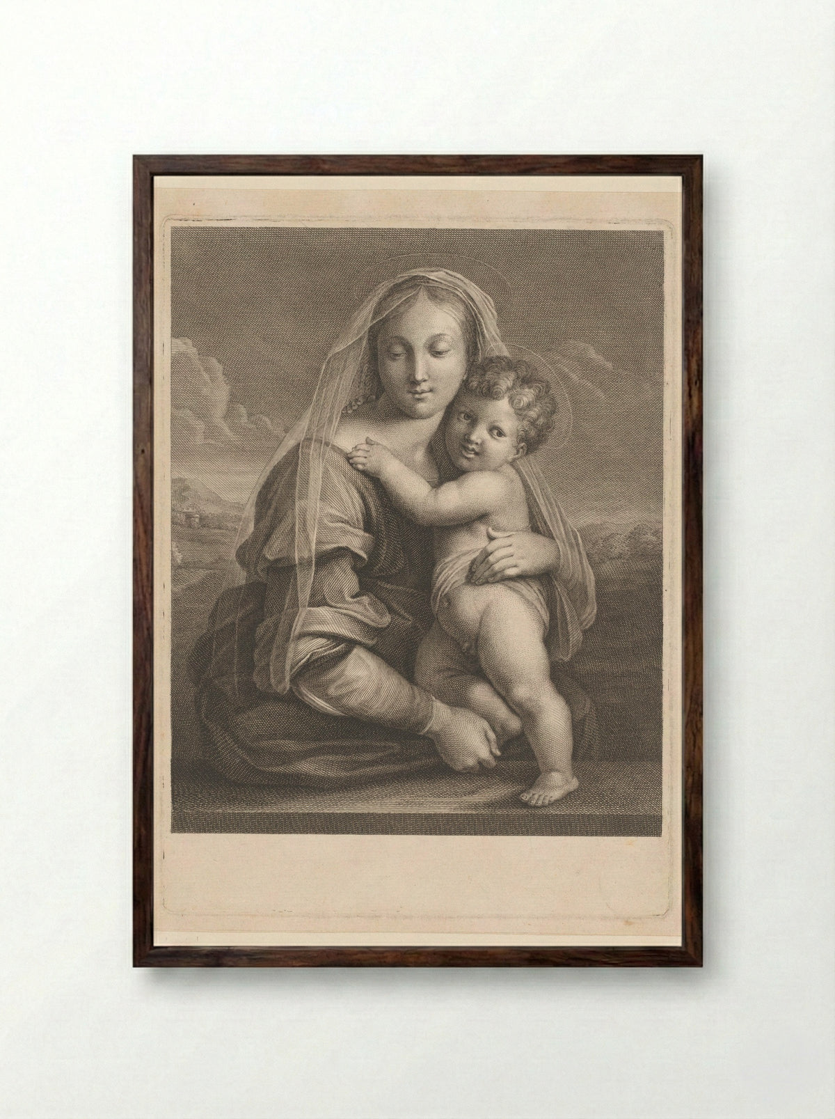 Maria met Kind - Imprimerie Royale - Framed Print Dark Wood