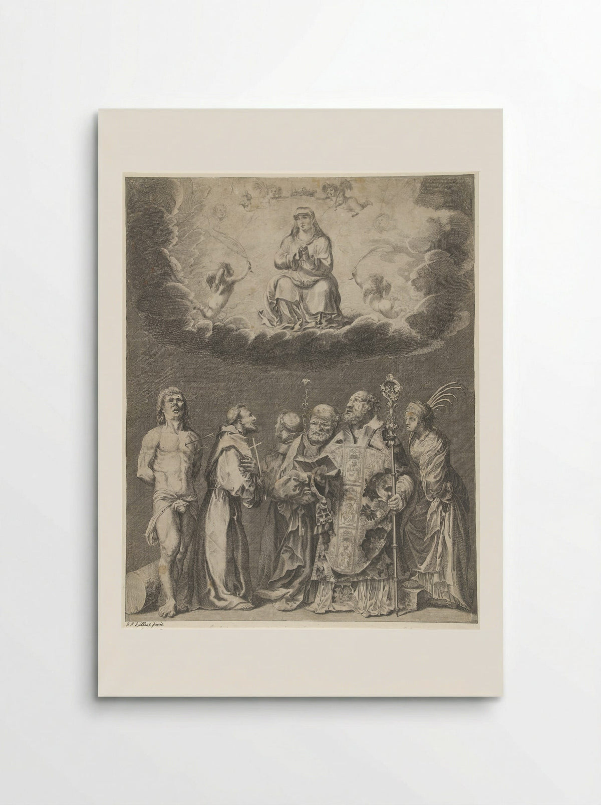 Maria met heiligen - Pieter Nolpe - Poster
