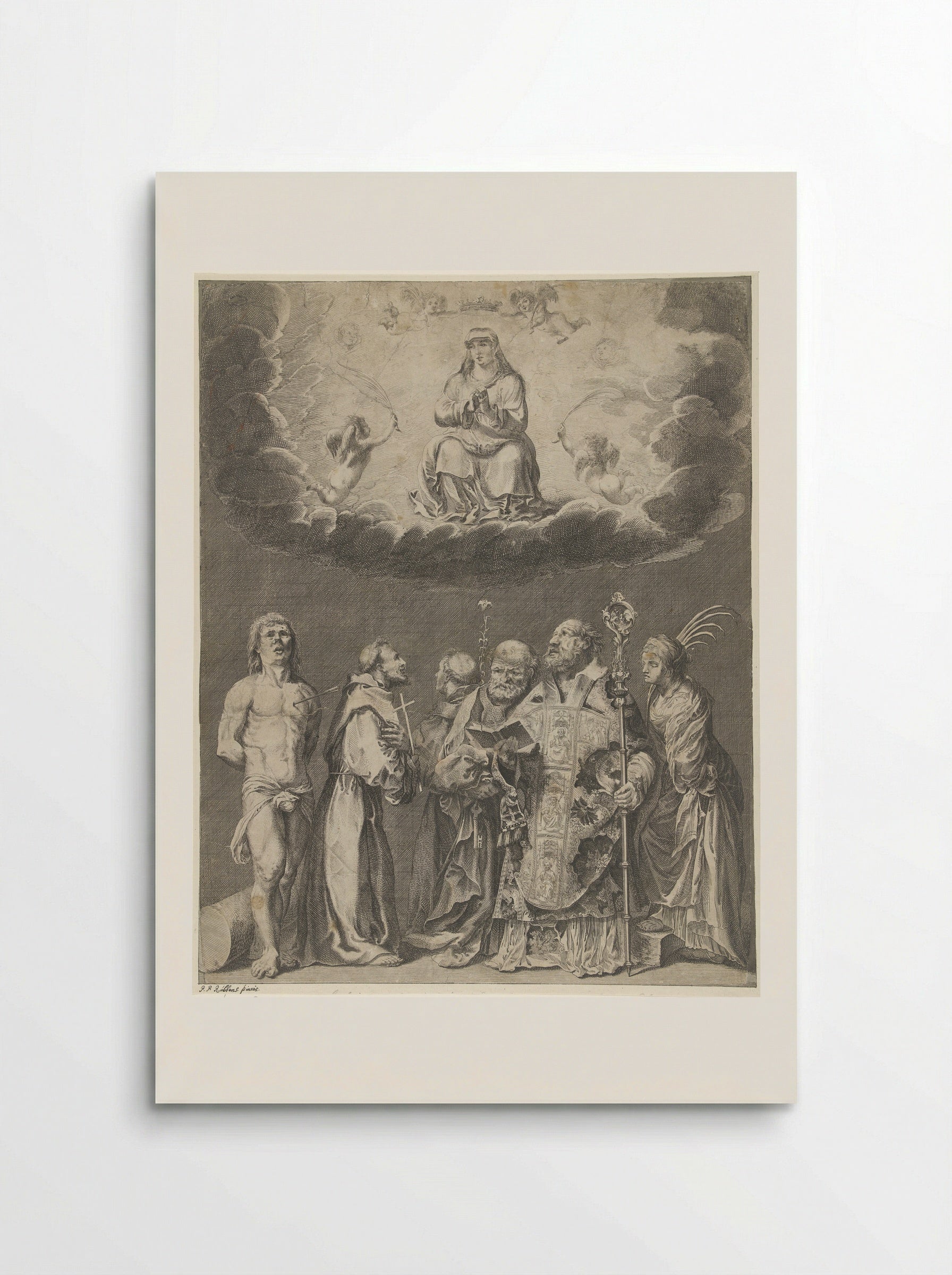 Maria met heiligen - Pieter Nolpe - Poster