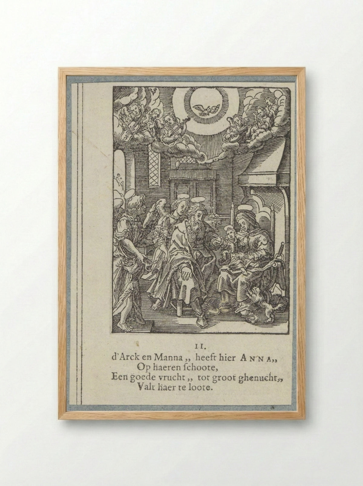 Maria op schoot bij haar moeder Anna - Pieter Jacobsz. Paets - Framed Print Wood