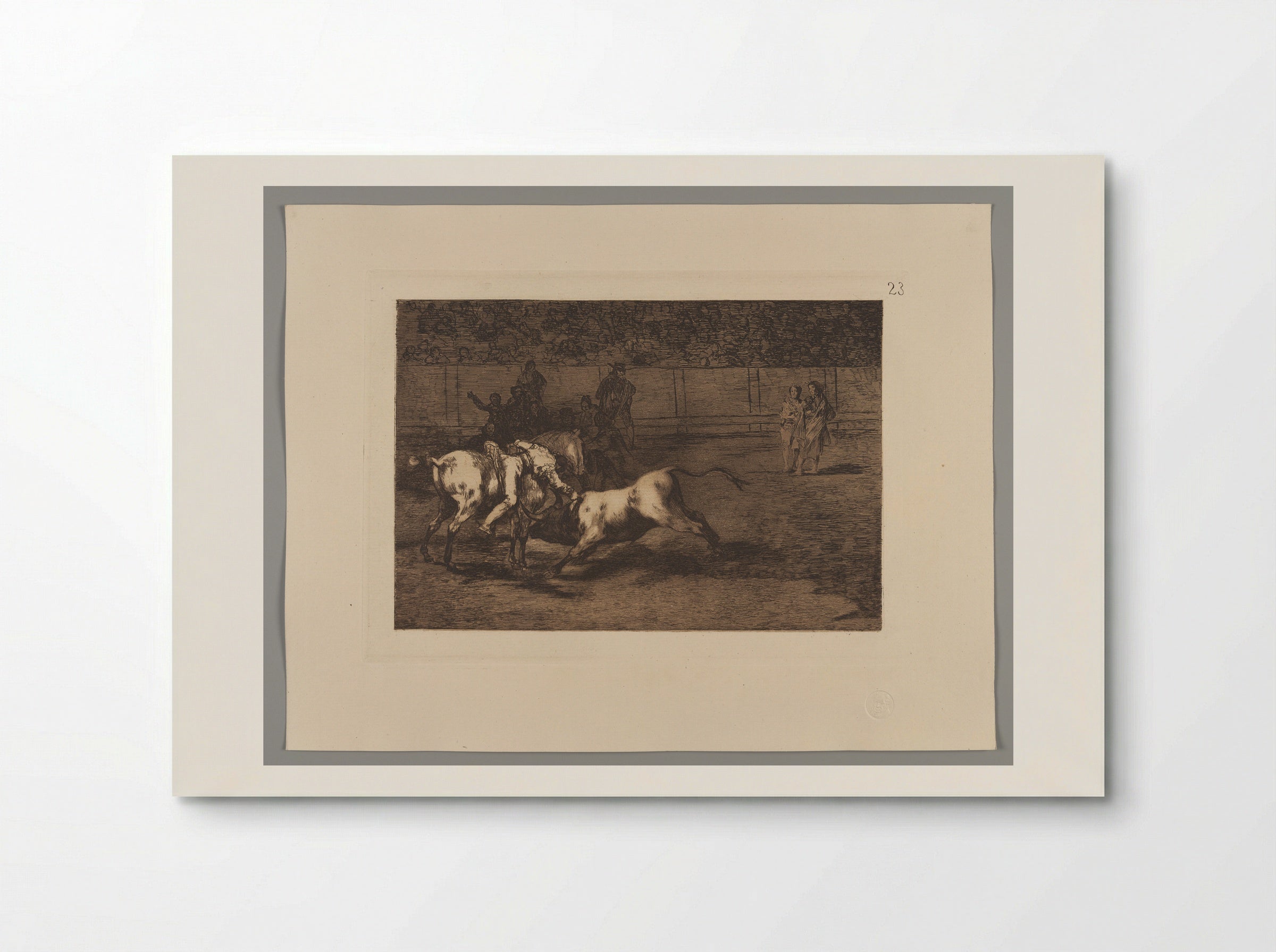Mariano Ceballos, alias the Indian, kills the bull from his horse - Francisco José de Goya y Lucientes - Poster