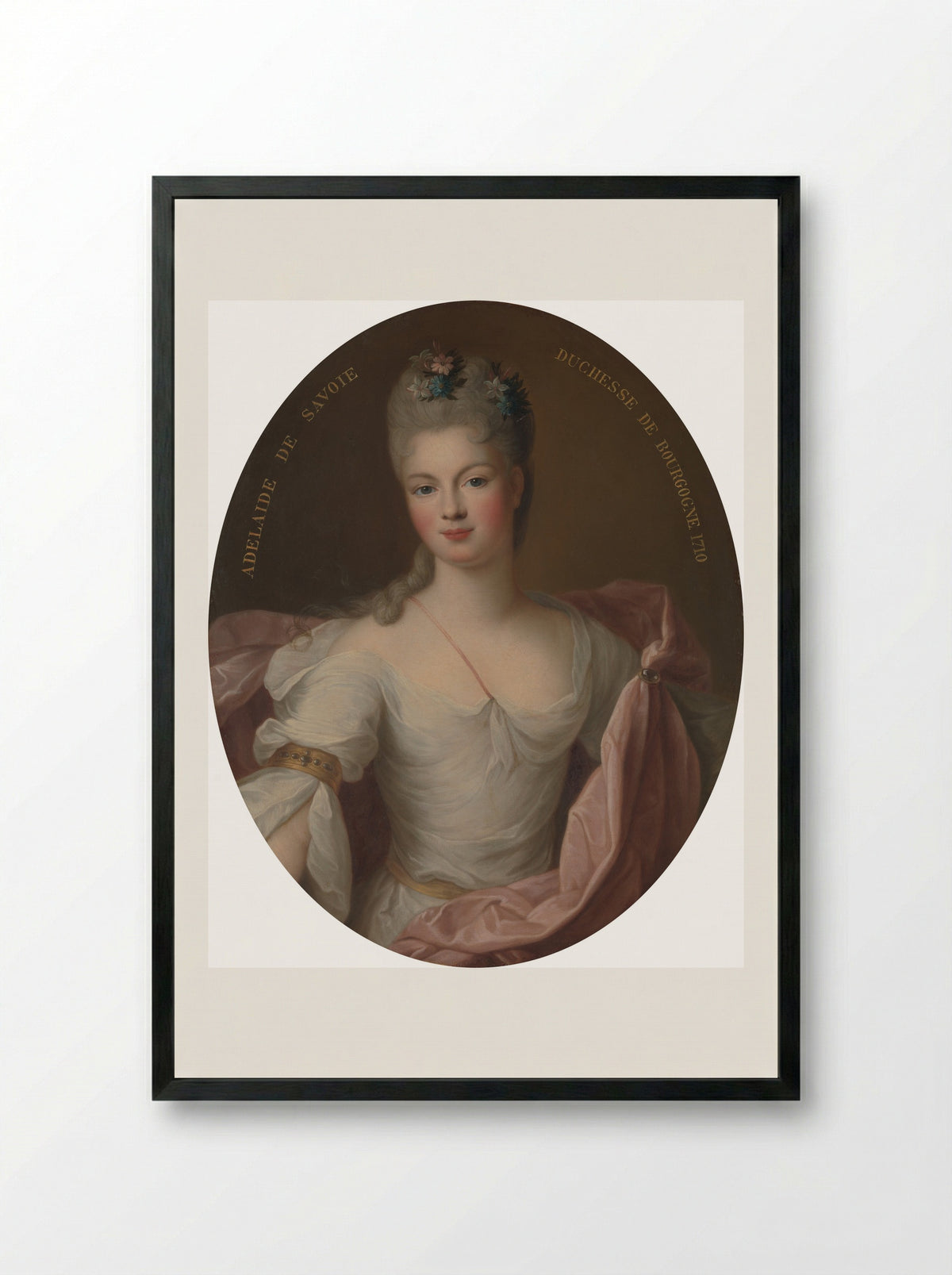 Marie Adélaïde de Savoie, Duchesse de Bourgogne - Pierre Gobert - Framed Print Black