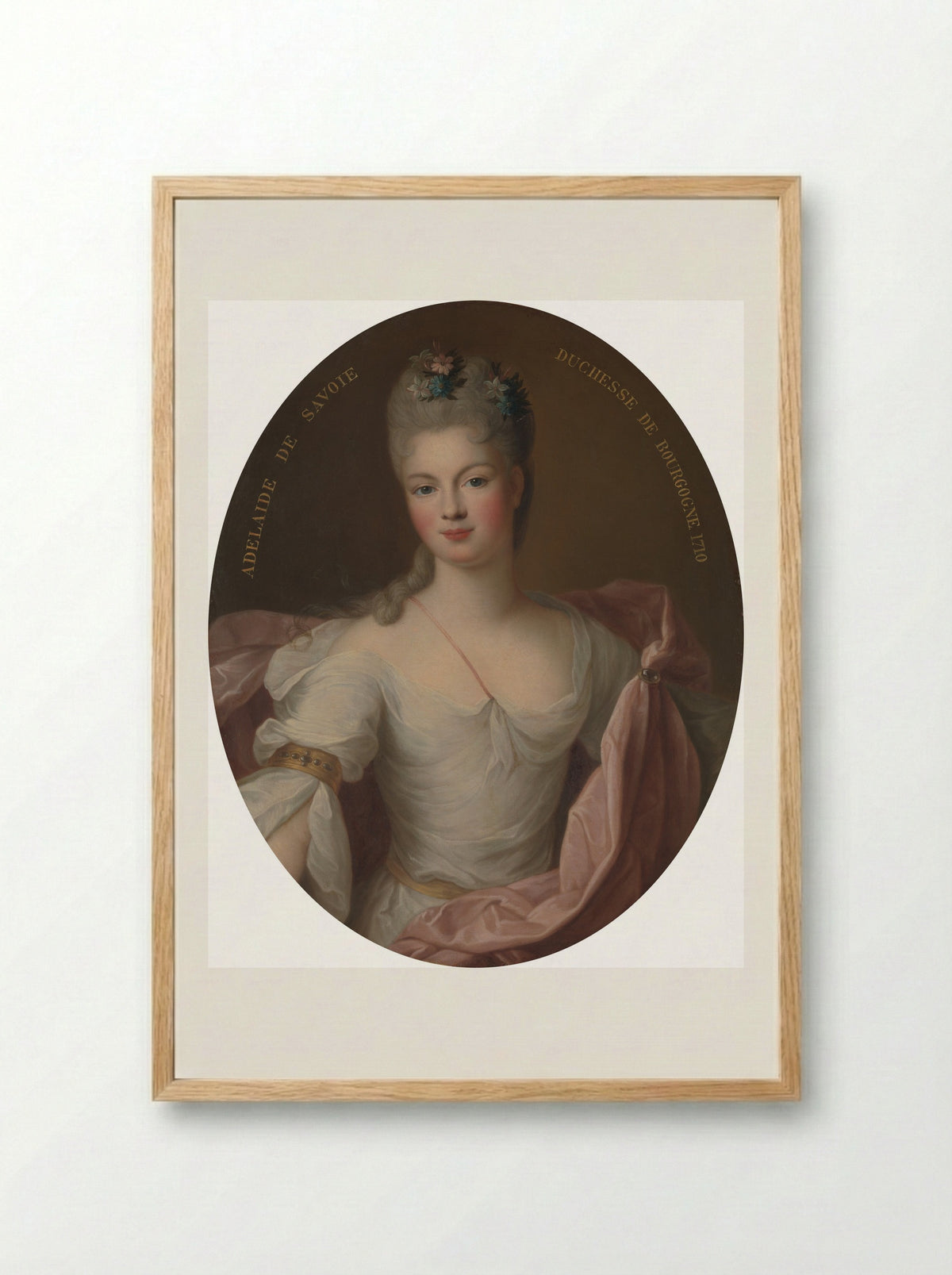 Marie Adélaïde de Savoie, Duchesse de Bourgogne - Pierre Gobert - Framed Print Wood