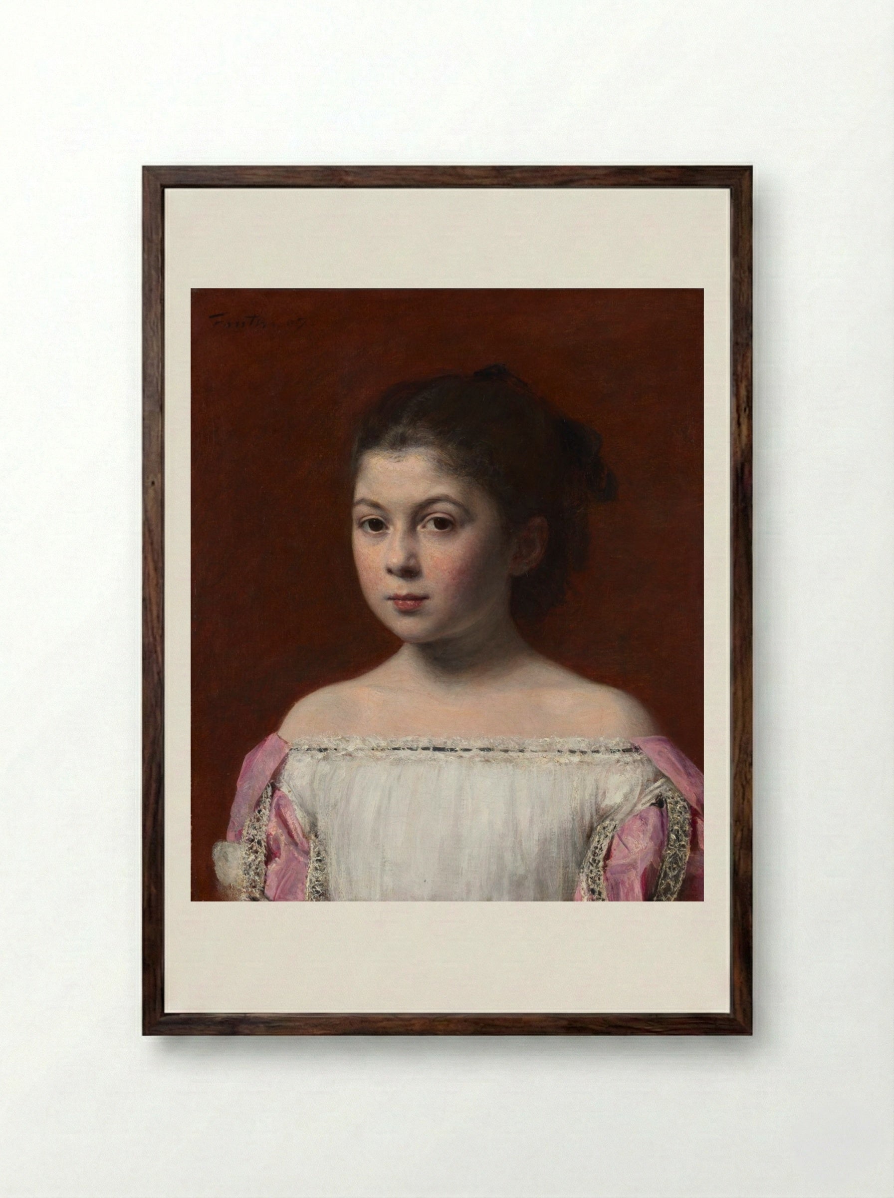 Marie-Yolande de Fitz-James - Henri Fantin-Latour - Framed Print Dark Wood