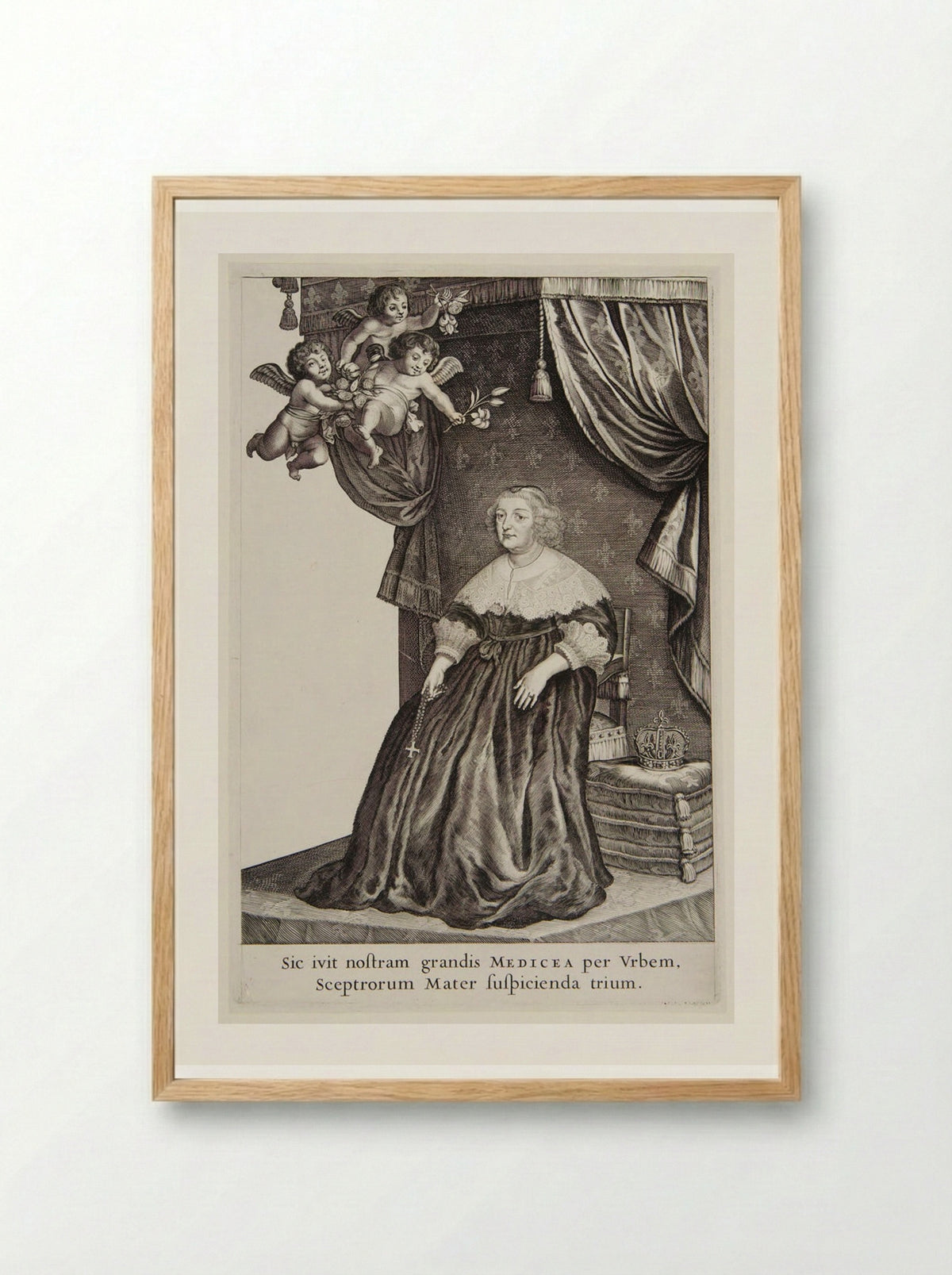 Marie de' Medici - Salomon Savery - Framed Print Wood
