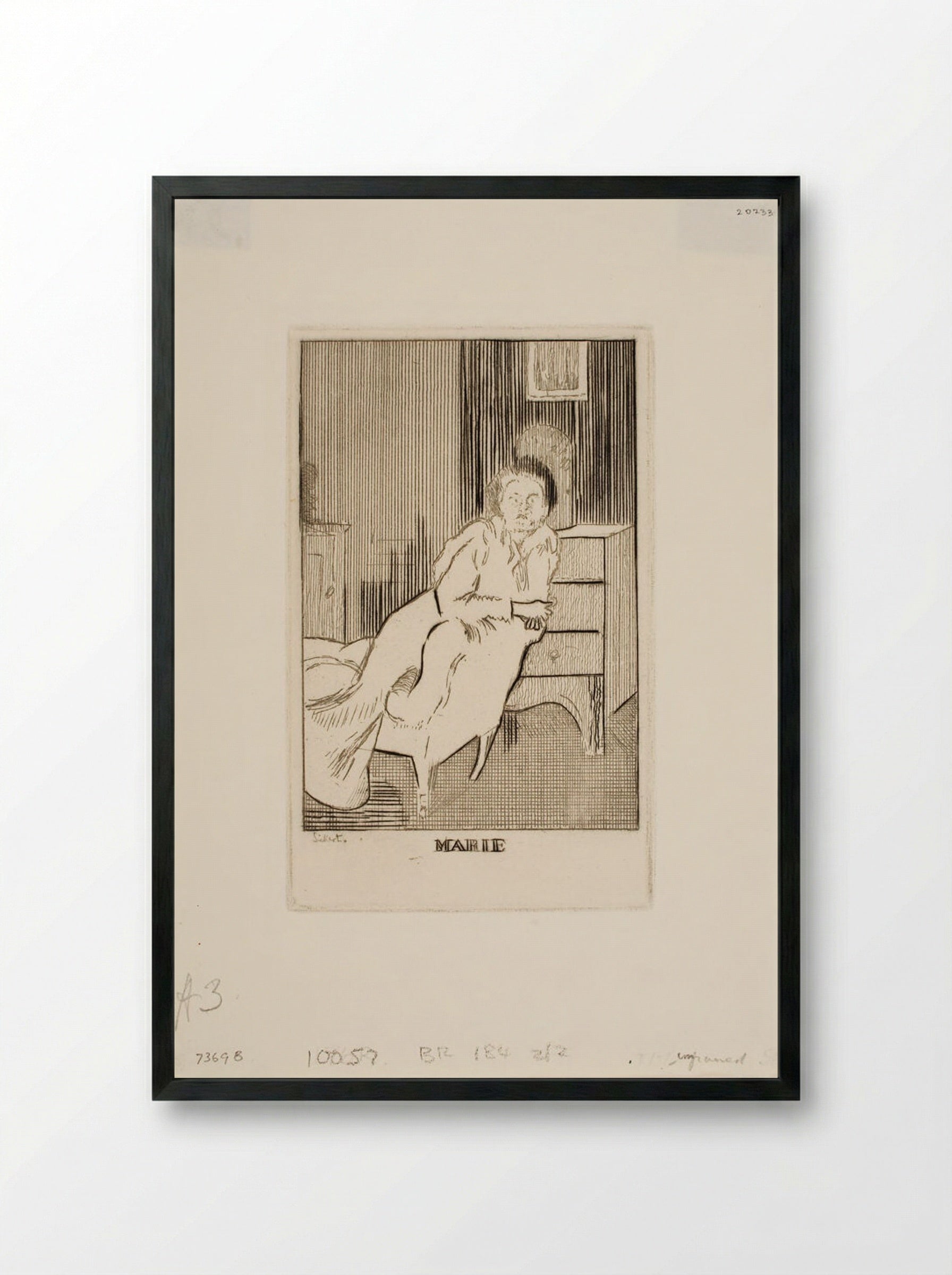 Marie - Walter Sickert - Framed Print Black