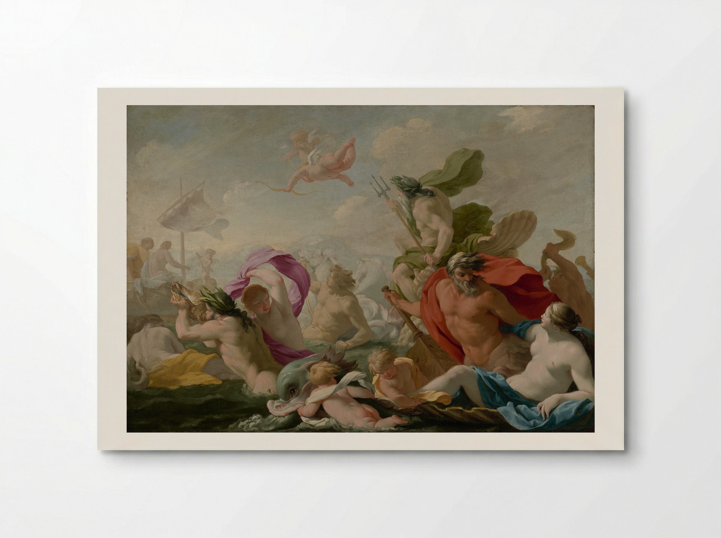 Marine Gods Paying Homage to Love - Eustache Le Sueur - Poster