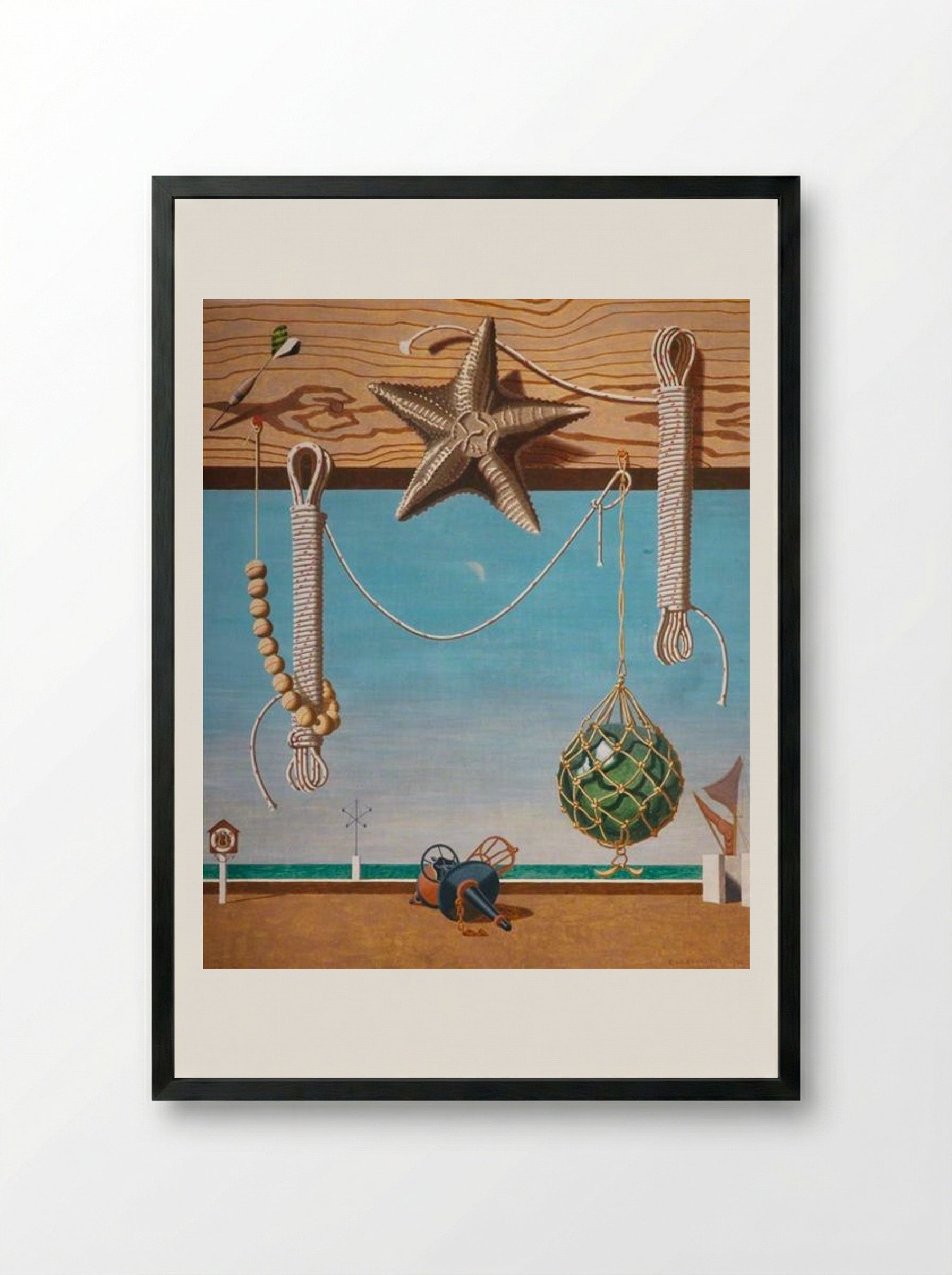 Marine Set - Edward Wadsworth - Framed Print Black
