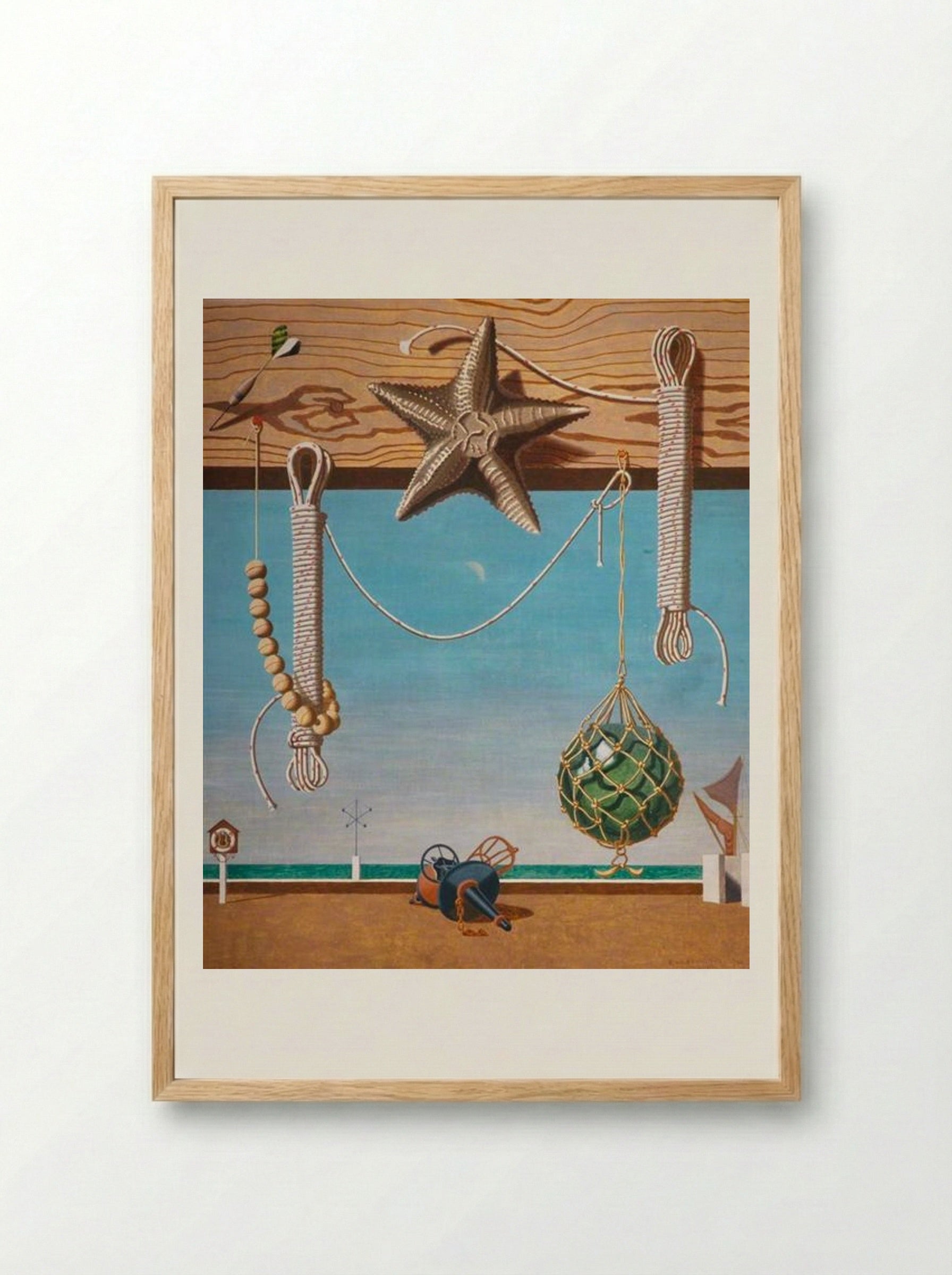 Marine Set - Edward Wadsworth - Framed Print Wood