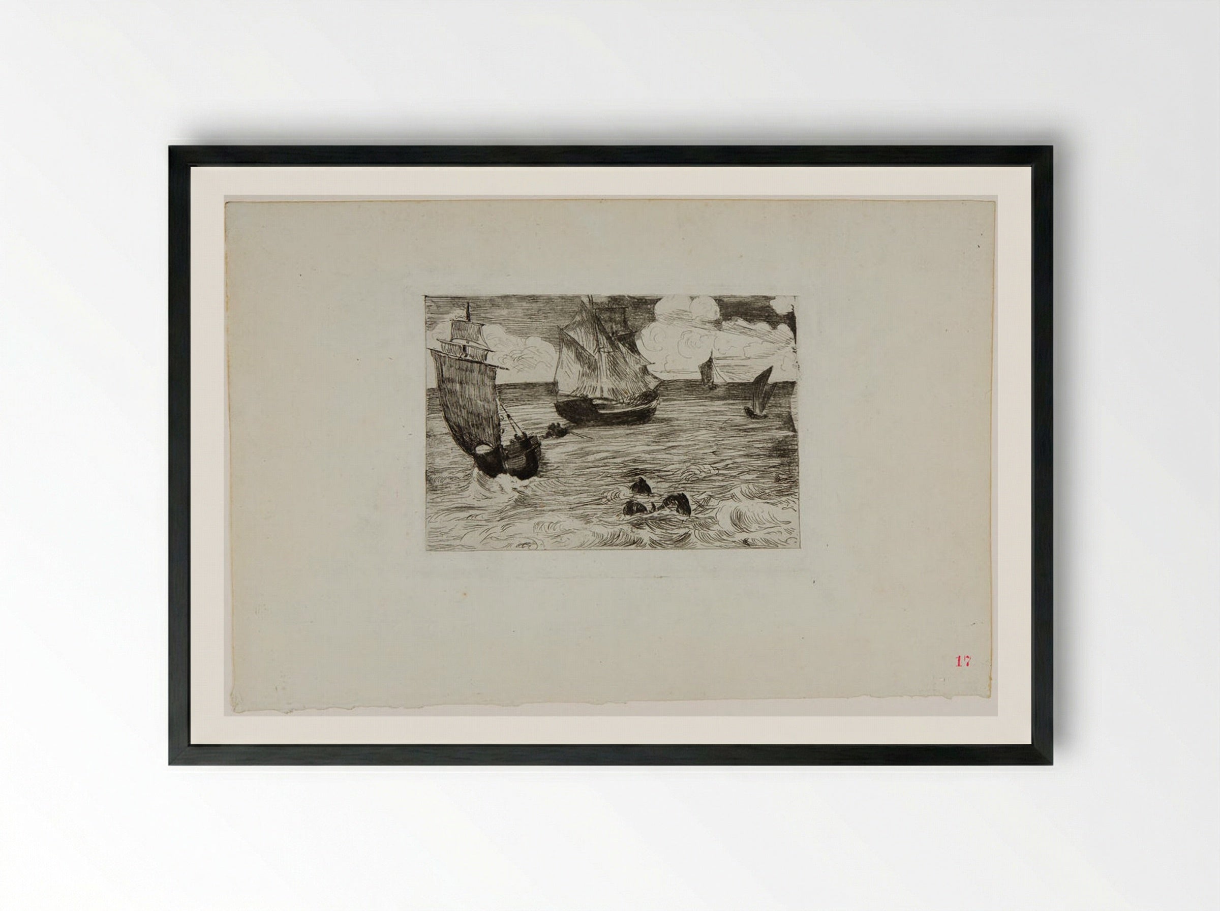Marine - Édouard Manet - Framed Print Black