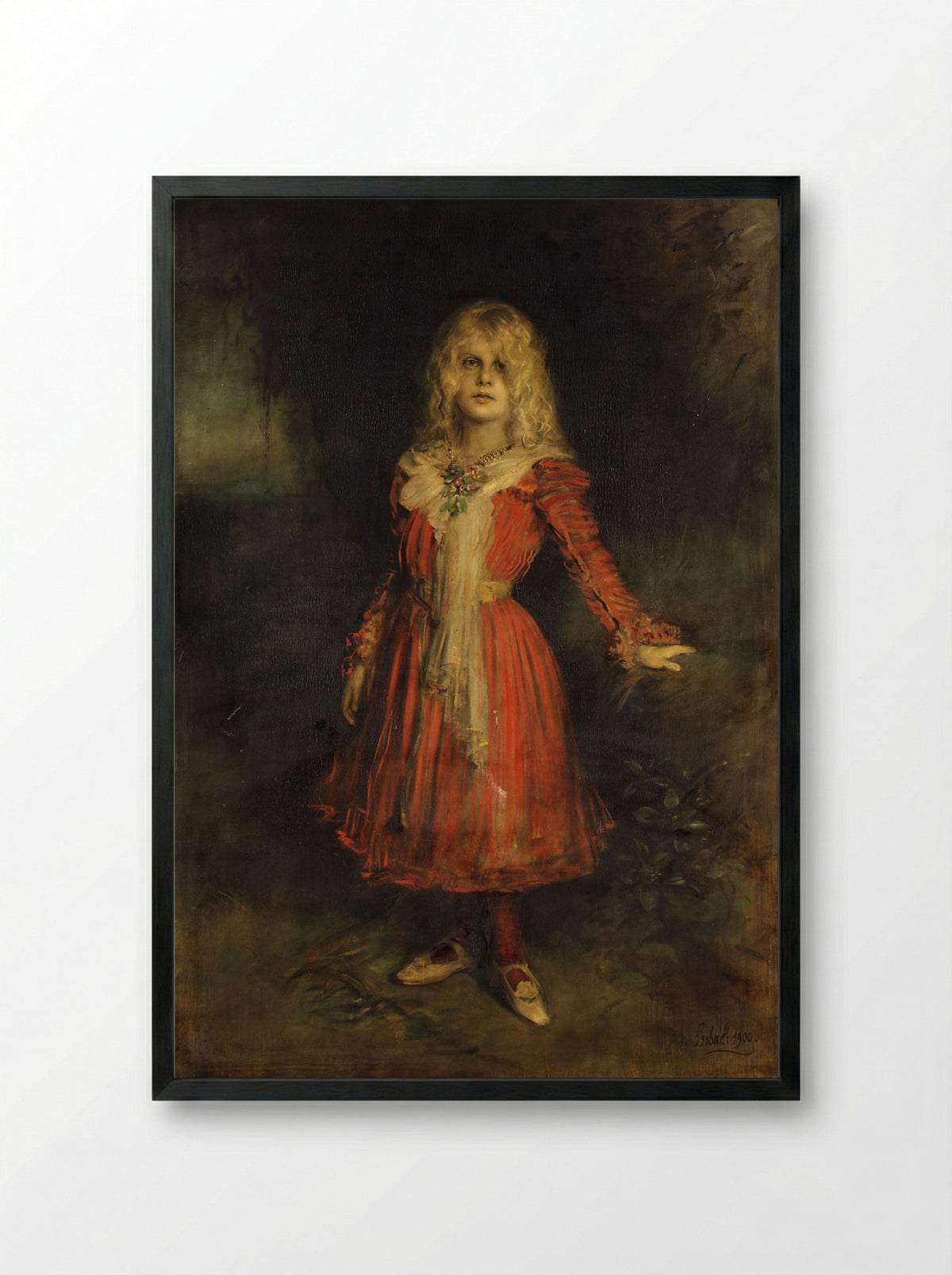 Marion Lenbach (1892–1947), the Artist's Daughter - Franz von Lenbach - Framed Print Black