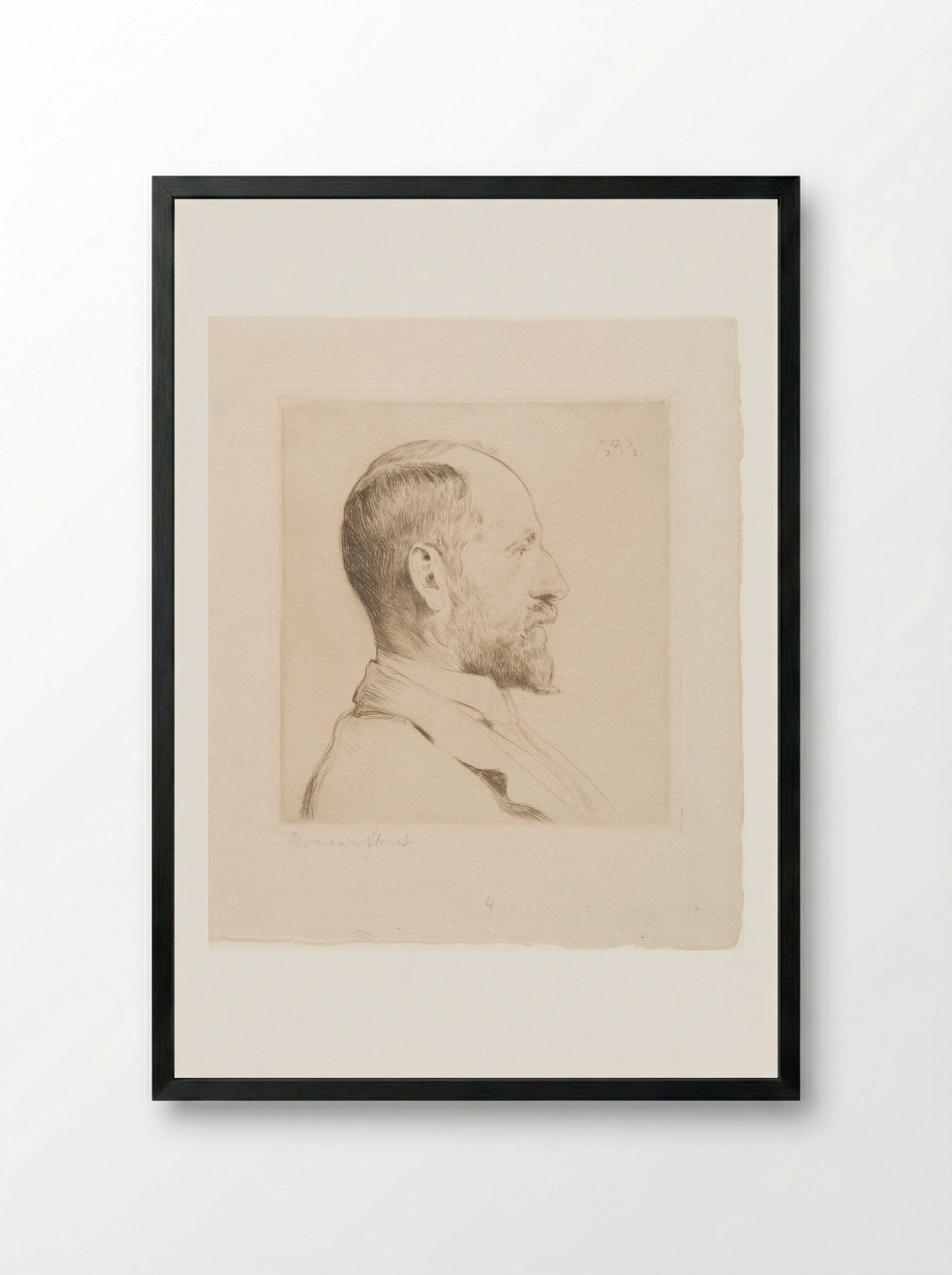 Marius Bauer - Hermann Struck - Framed Print Black