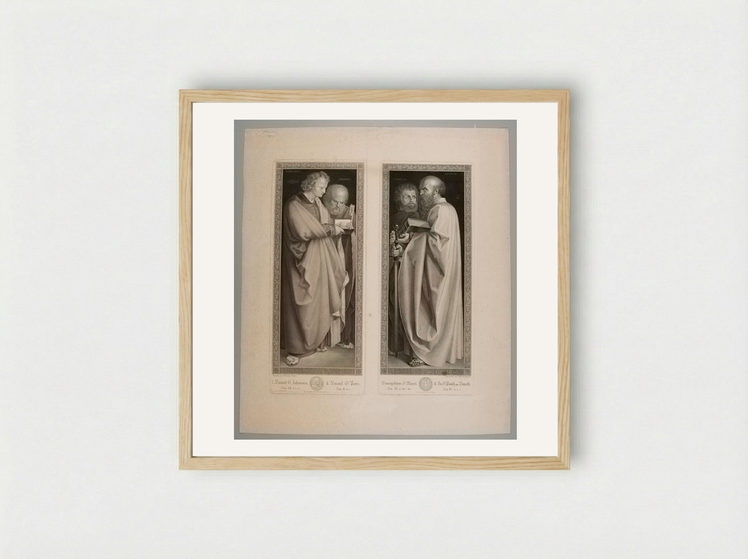Mark the Evangelist and Paul the Apostle - Albrecht Christoph Reindel - Framed Print Wood