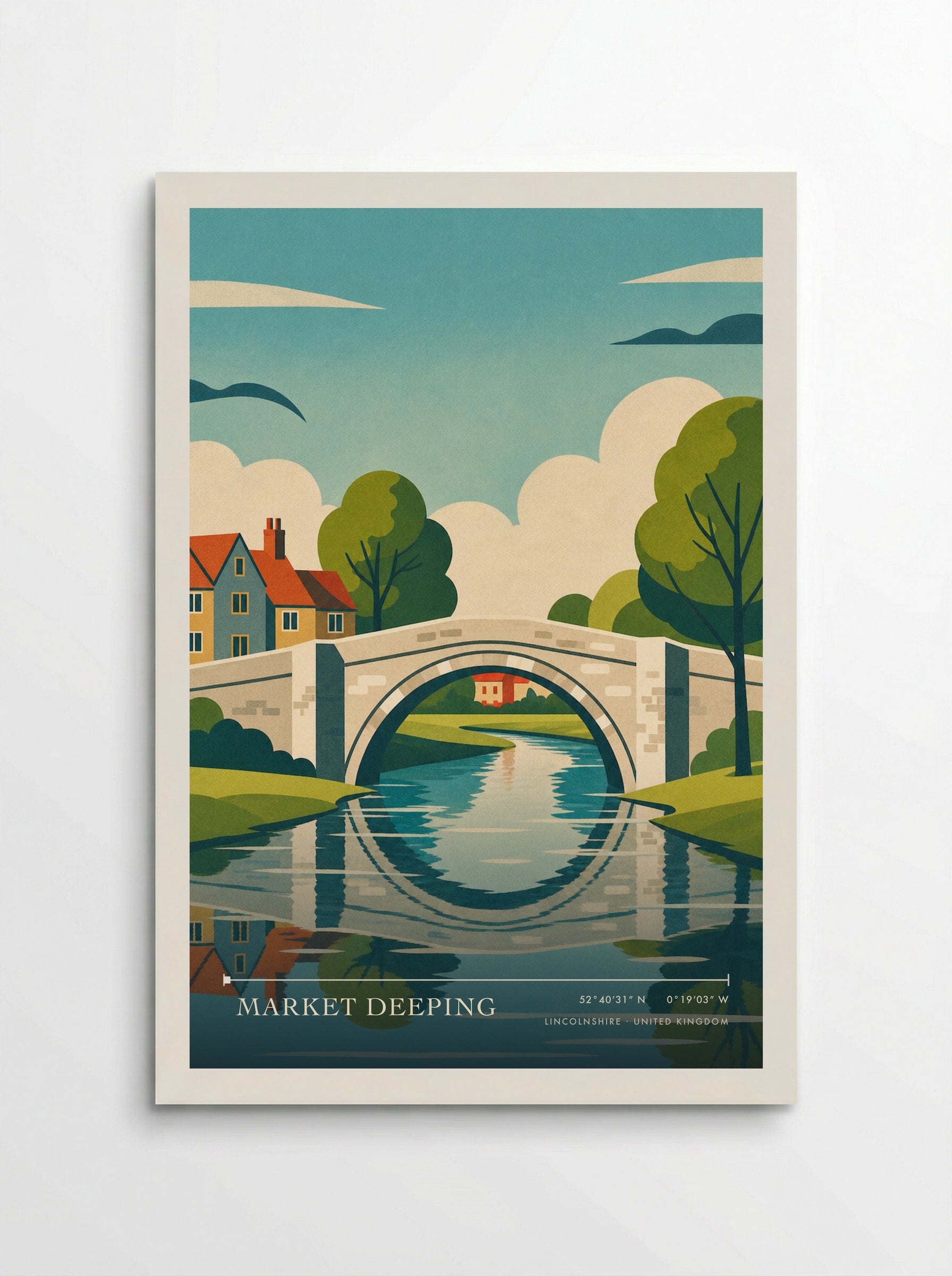 Market Deeping Lincolnshire United Kingdom Travel Poster - Poster