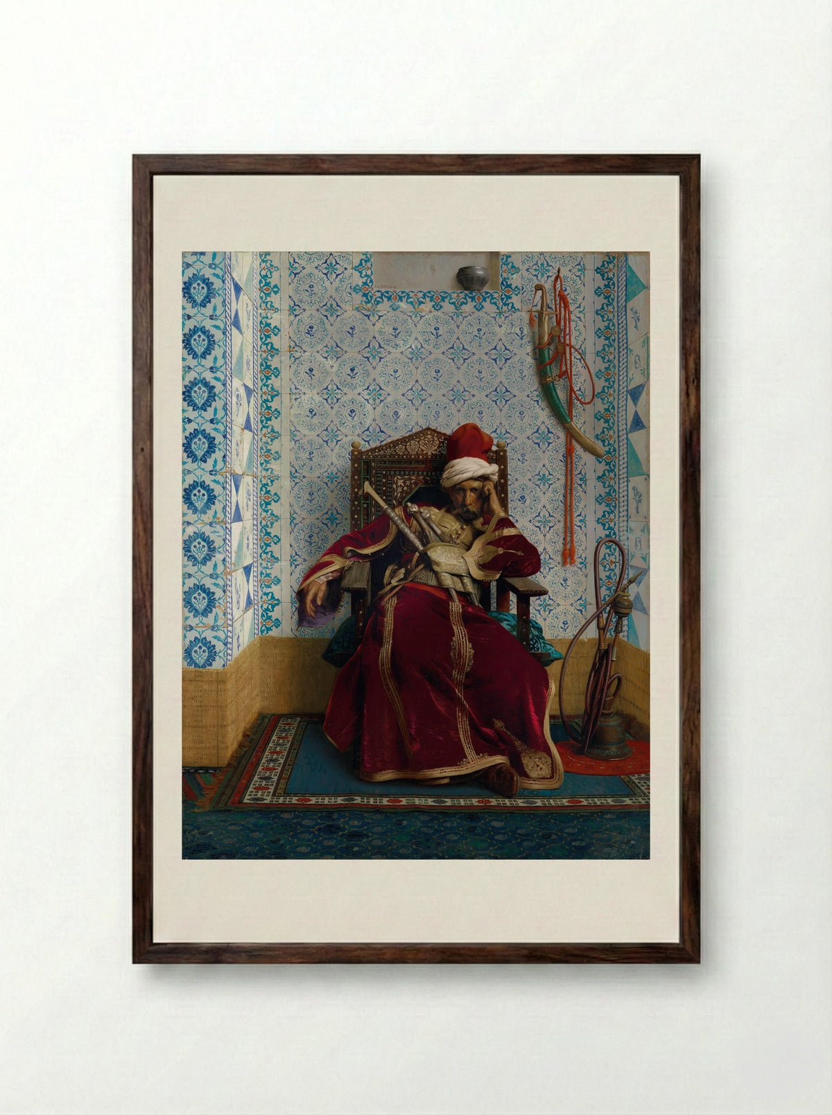 Markos Botsaris - Jean-Leon Gerome - Framed Print Dark Wood