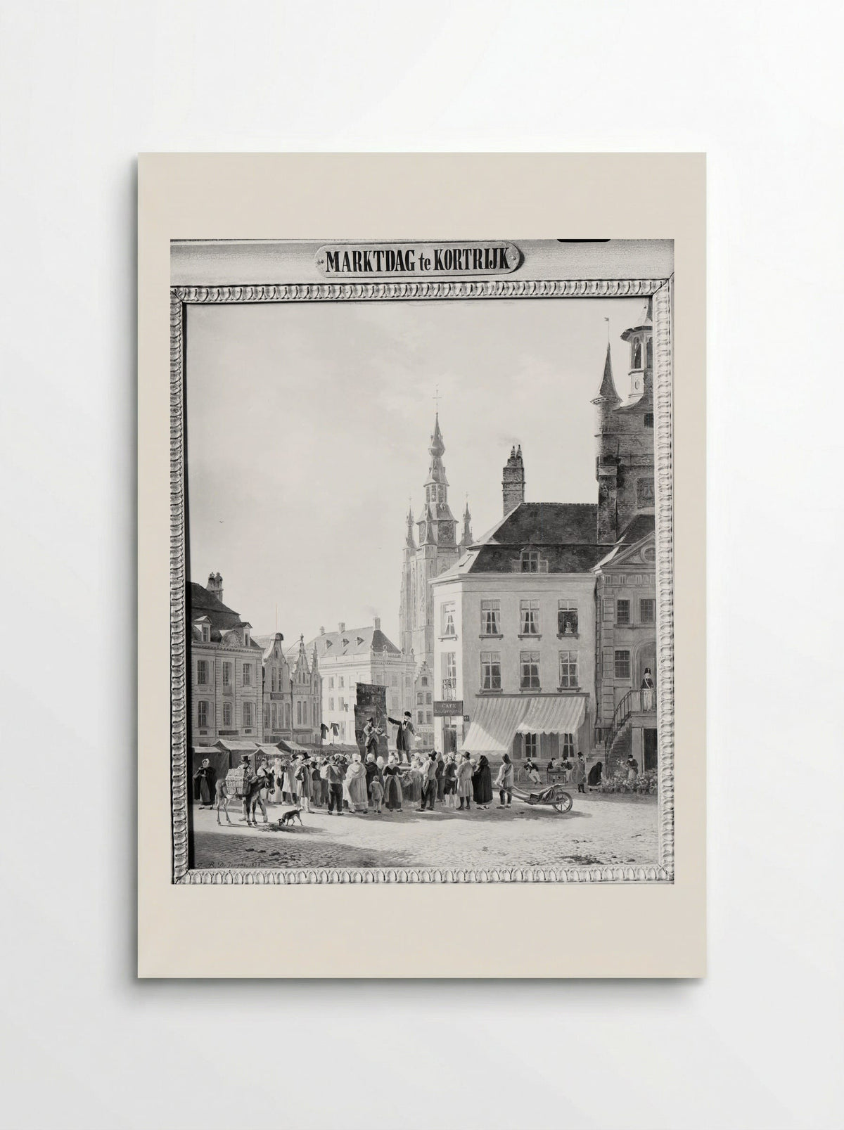 Marktdag in Kortrijk - Jan Baptiste De Jonghe - Poster