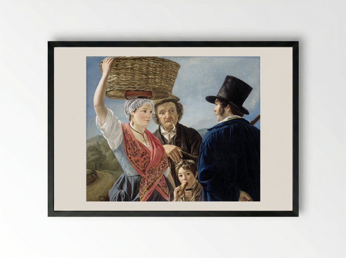 Marktnieuws (Market News) - Jean Henri De Coene - Framed Print Black