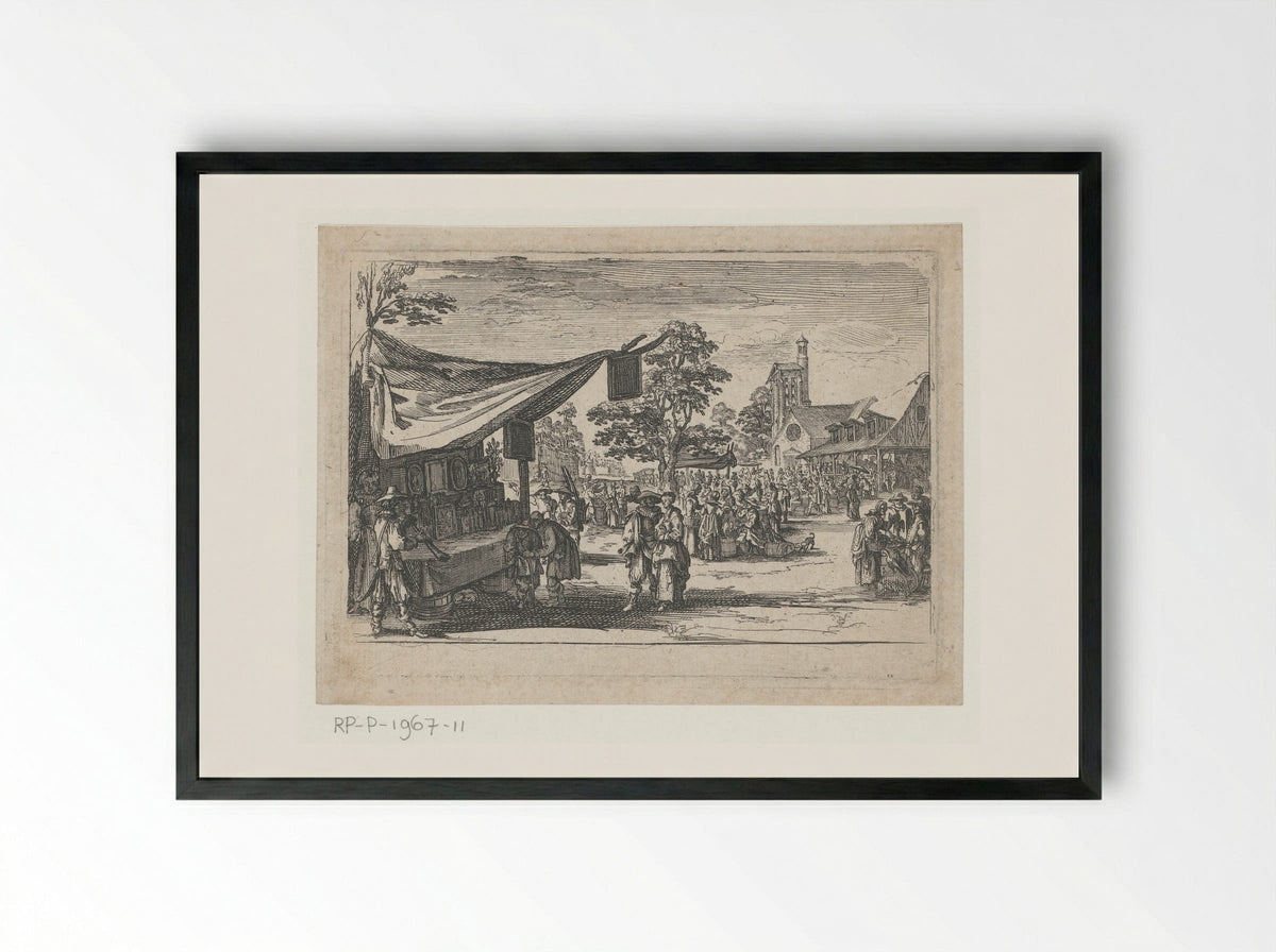 Markttafereel - Nicolas de Son - Framed Print Black