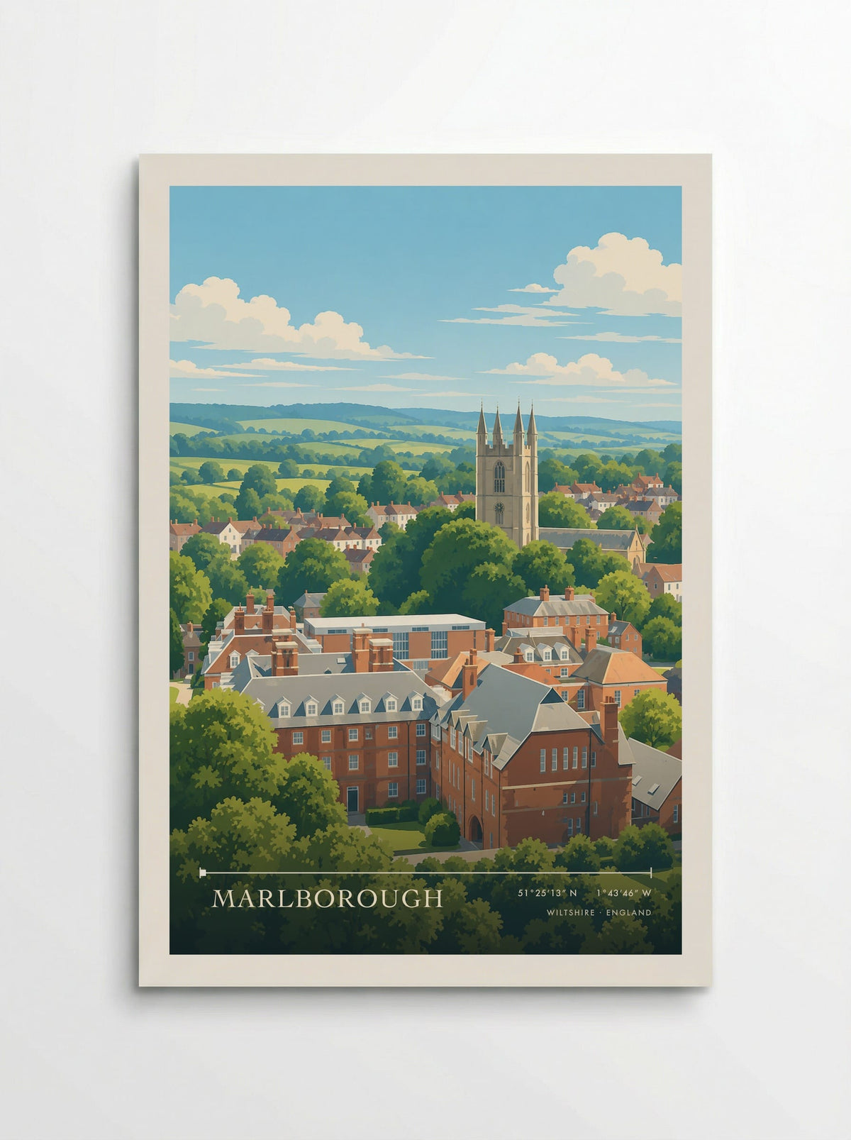 Marlborough, Wiltshire | Travel Poster - Poster