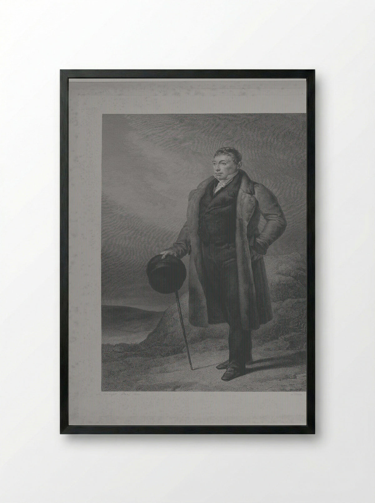 Marquis de Lafayette - Jean Marie Leroux - Framed Print Black