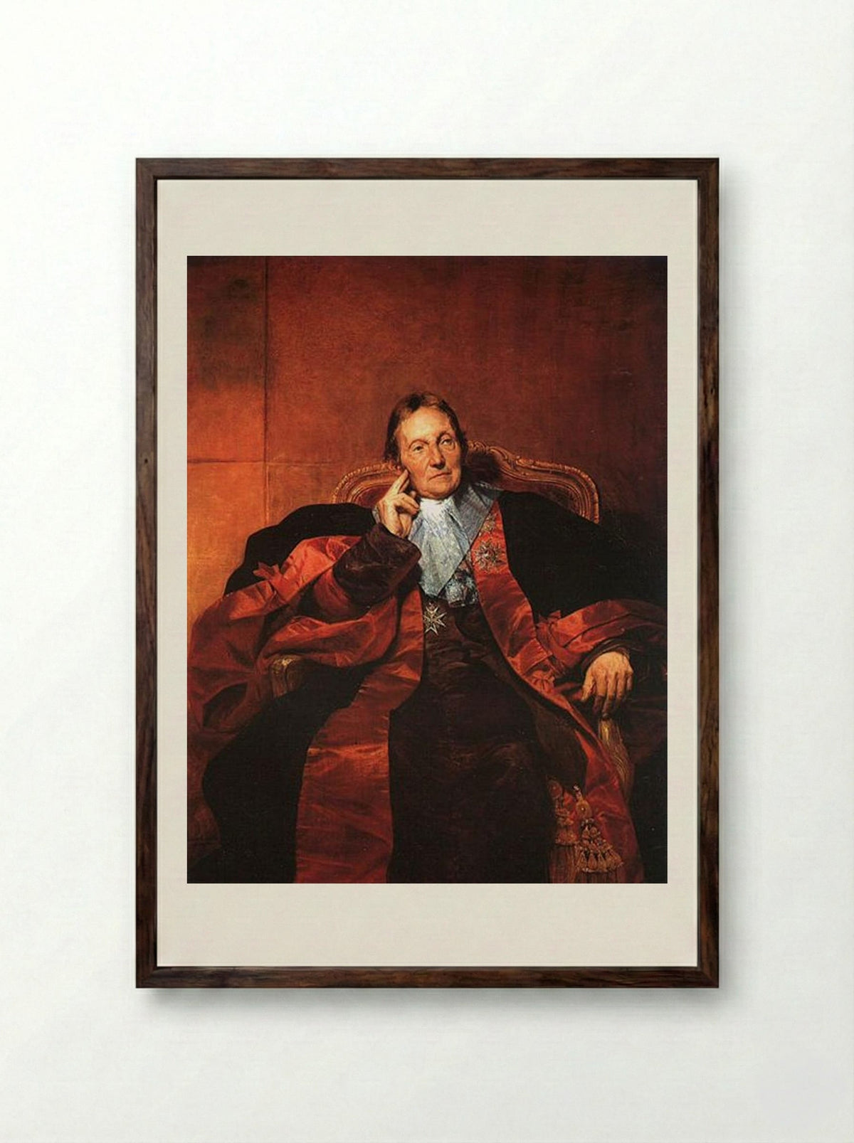 Marquis de Pastoret - Paul Delaroche - Framed Print Dark Wood