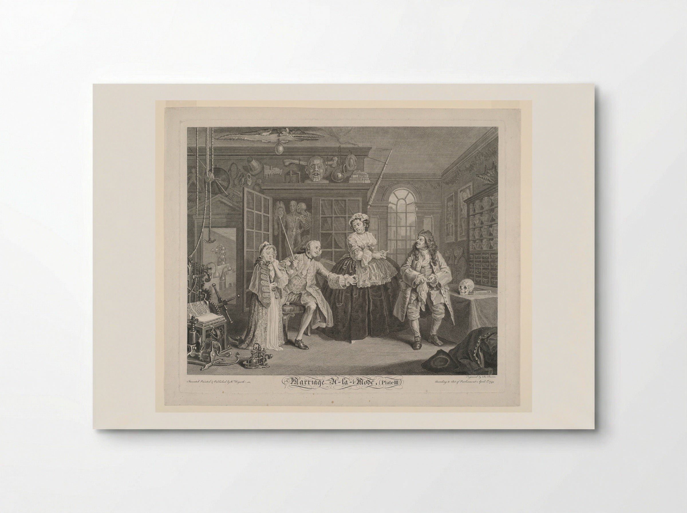 Marriage A-la-Mode, Plate III: The Inspection - William Hogarth - Poster