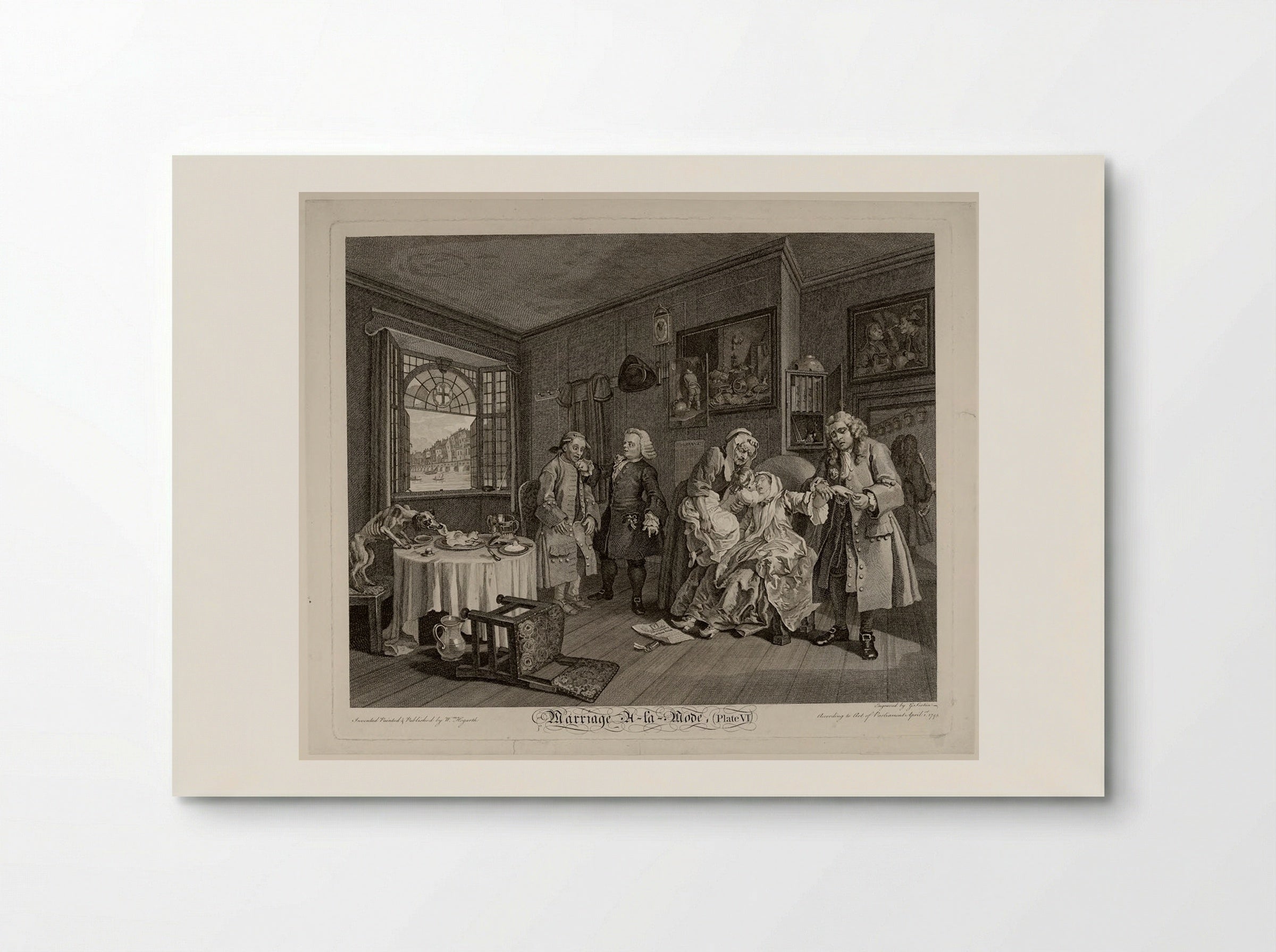 Marriage A-la-Mode, Plate VI: The Lady's Death - William Hogarth - Poster