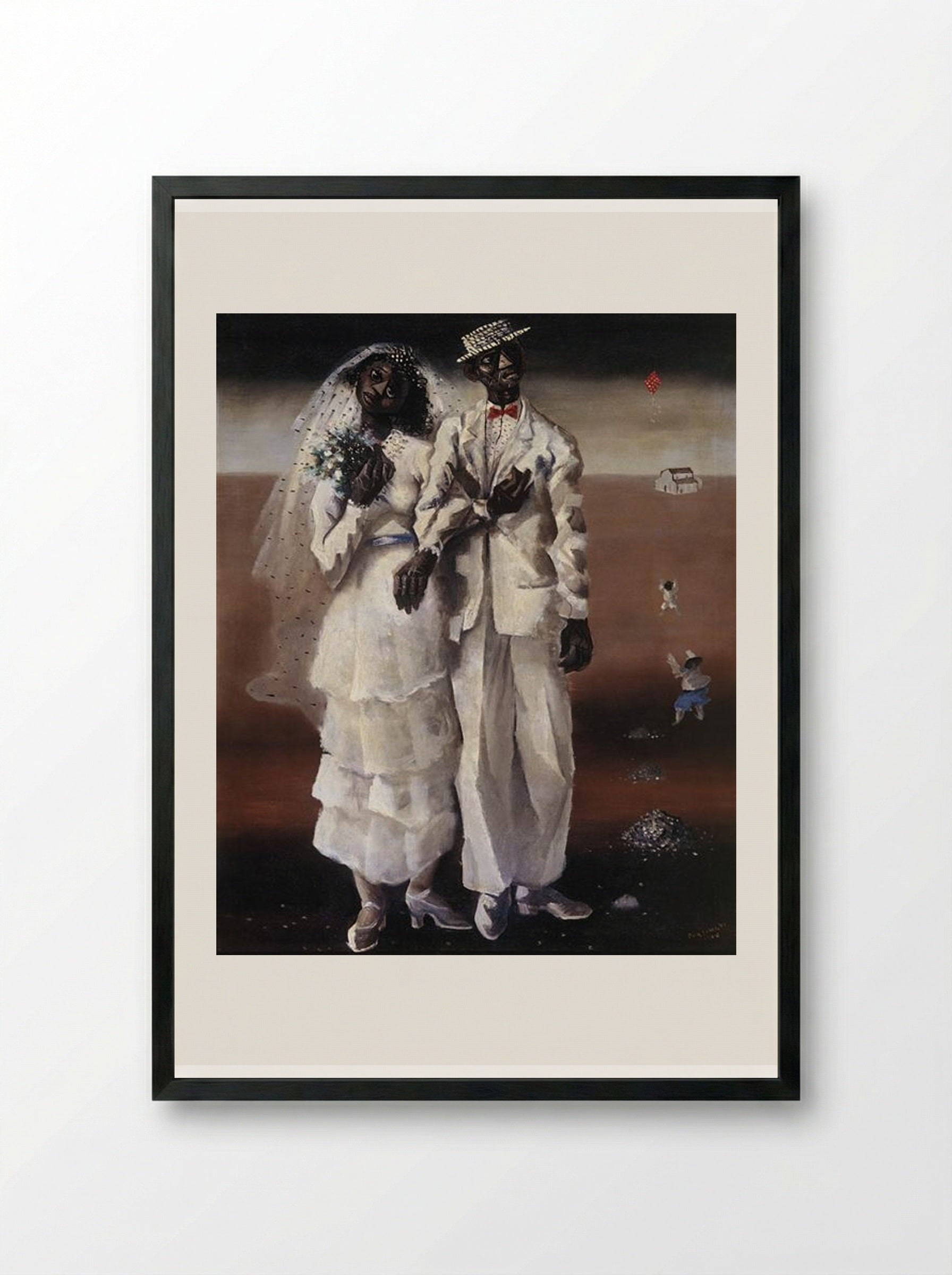 Marriage on the Farm - Candido Portinari - Framed Print Black