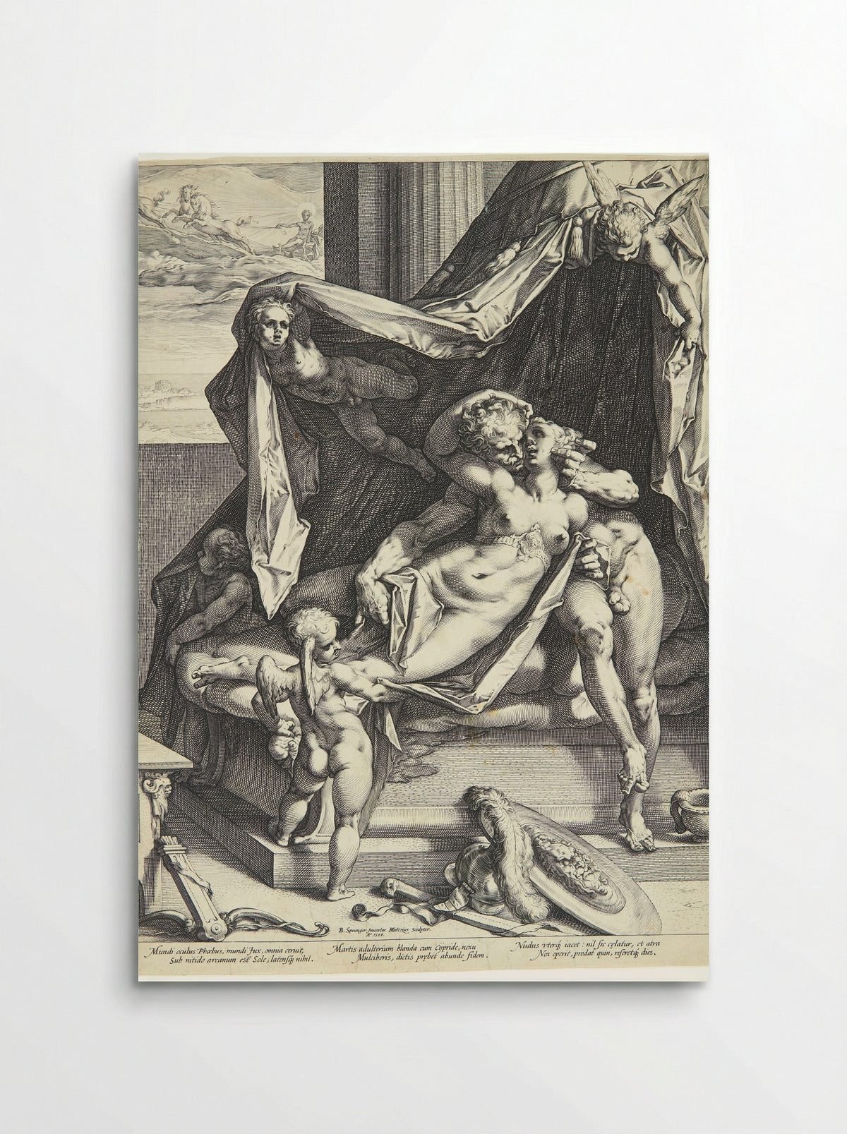 Mars and Venus Surprised by Vulcan - Hendrick Goltzius - Poster