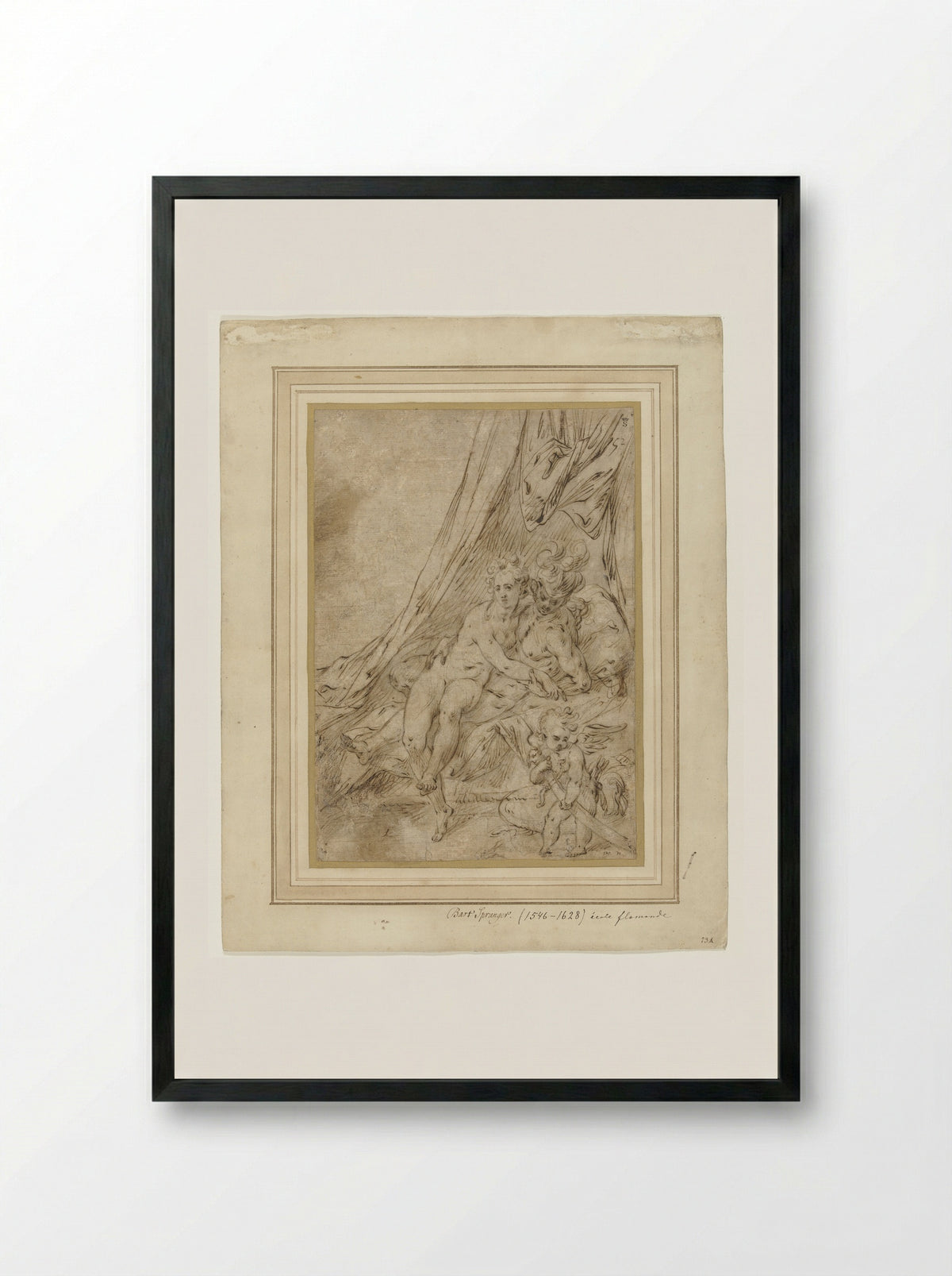 Mars and Venus - Hans Speckaert - Framed Print Black