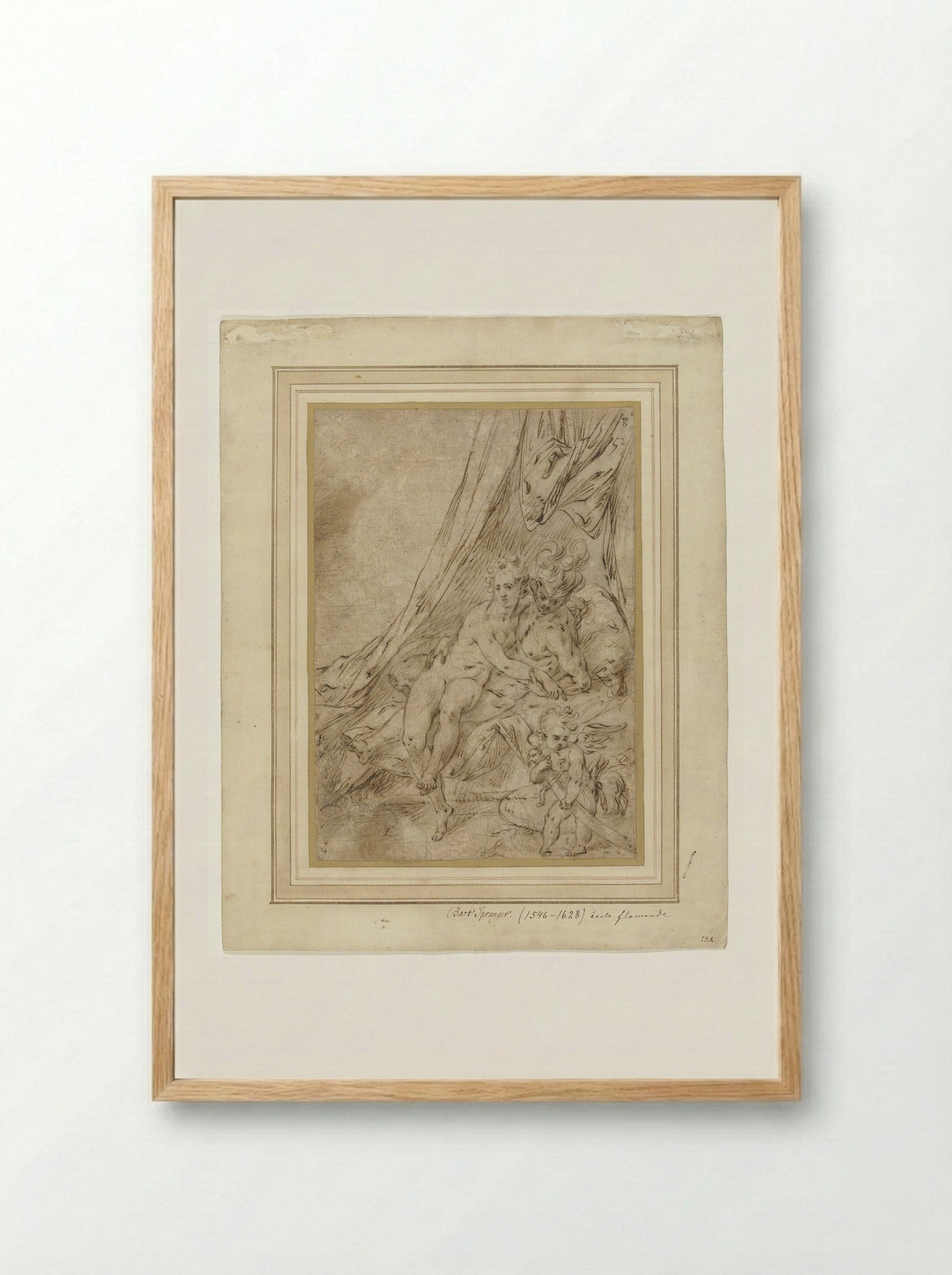 Mars and Venus - Hans Speckaert - Framed Print Wood