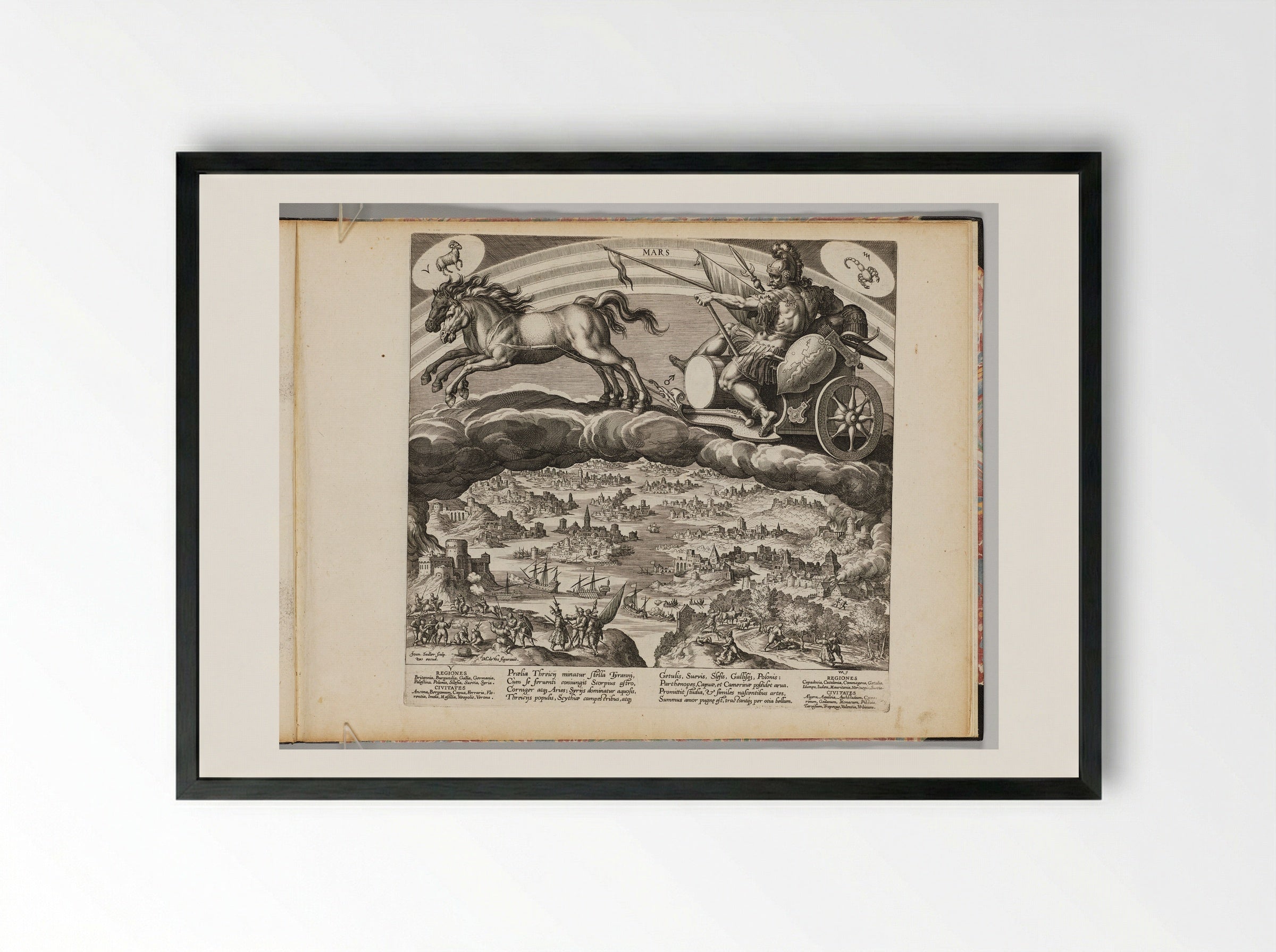 Mars - Johann Sadeler I - Framed Print Black