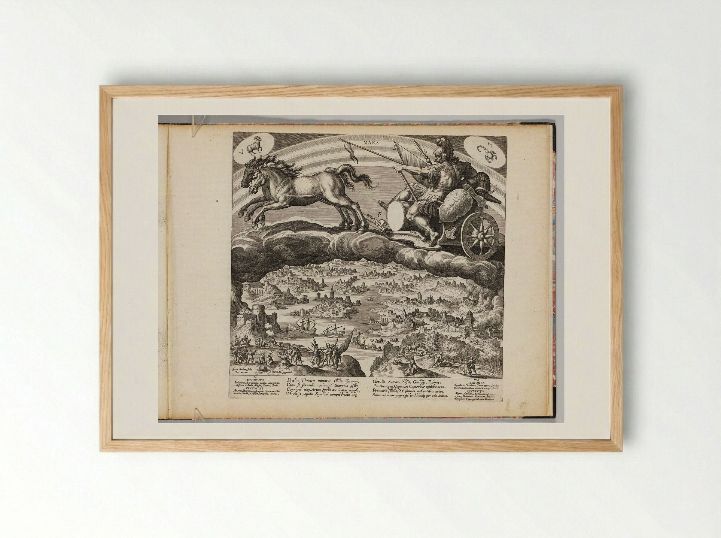 Mars - Johann Sadeler I - Framed Print Wood