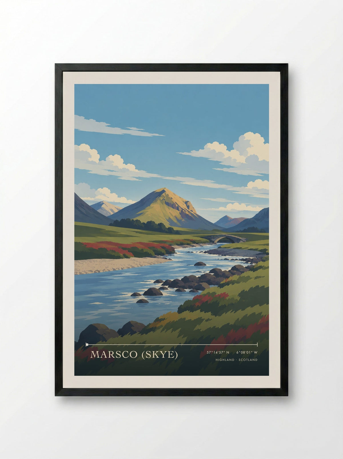 Marsco (Skye), Highland | Travel Poster - Framed Print Black