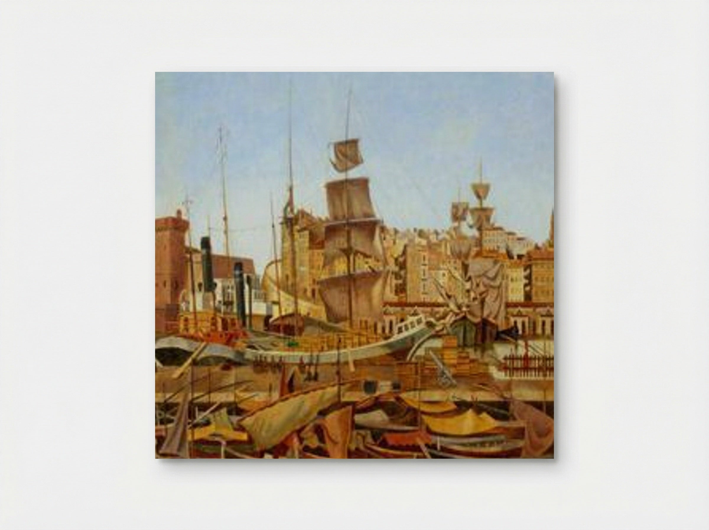 Marseilles Harbour, Quai du Port - Edward Wadsworth - Poster