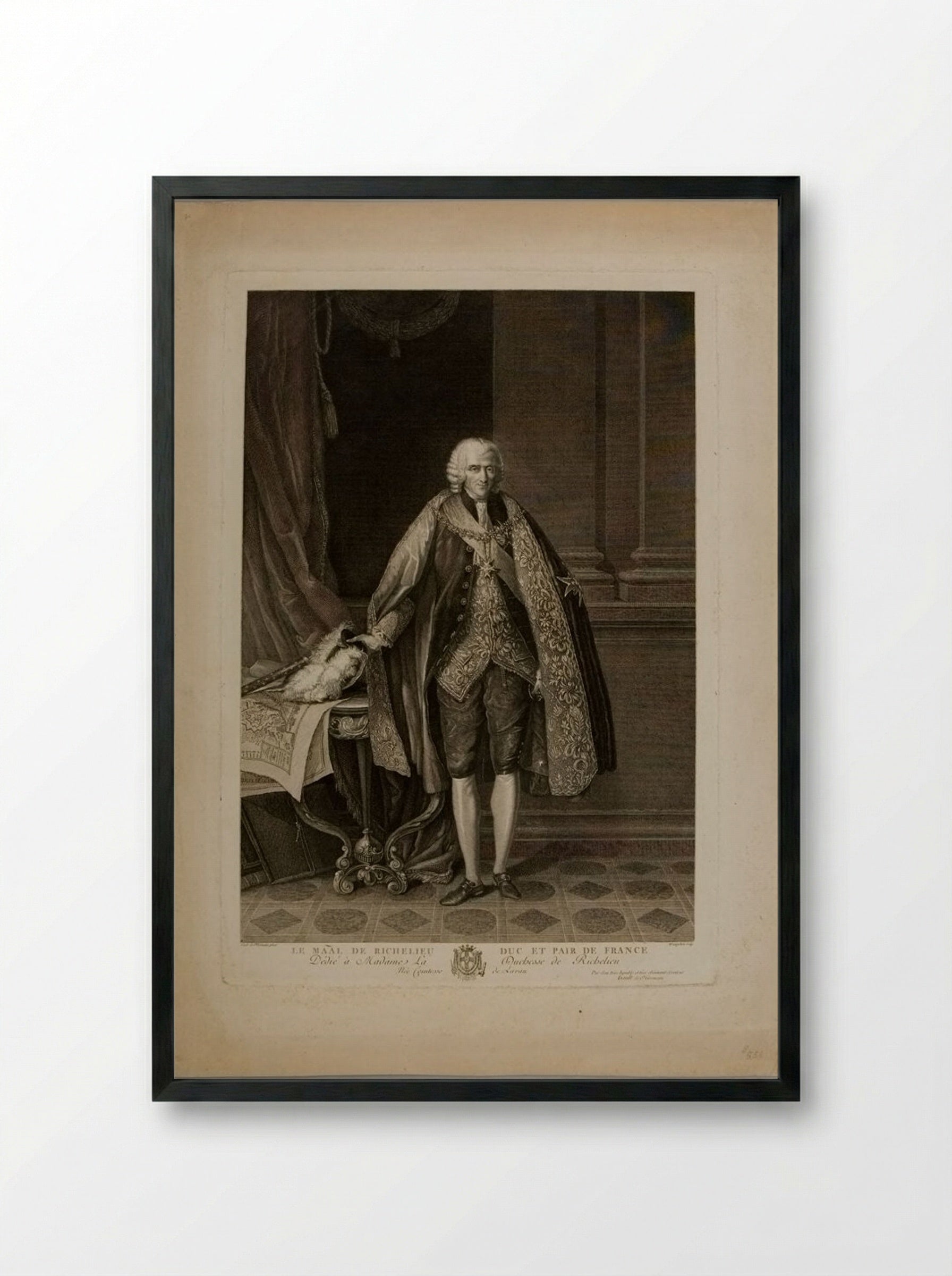 Marshall Richelieu, Duke and Peer of France - Vincenzo Vangelisti - Framed Print Black