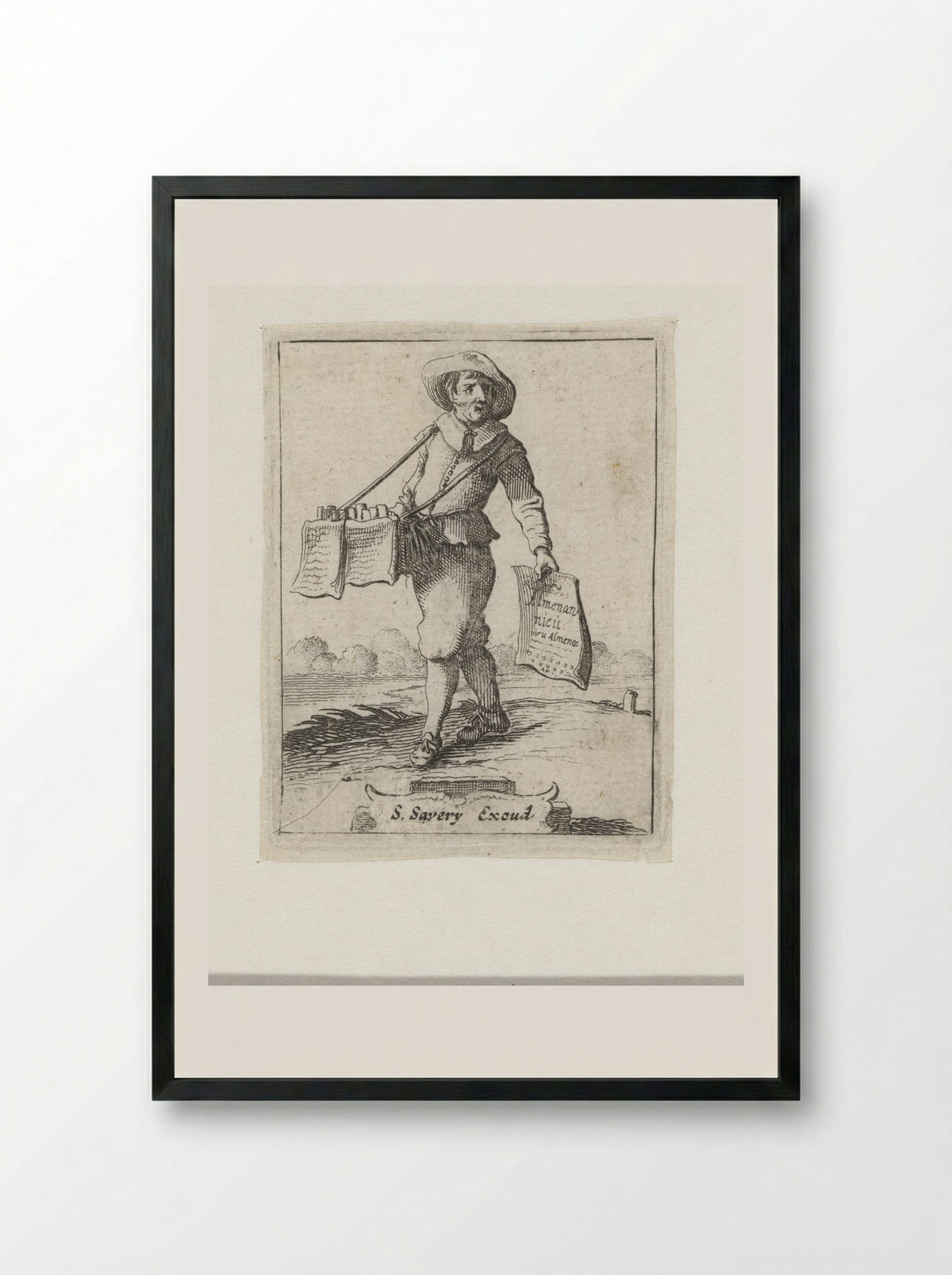Marskramer (Pedlar) - Gillis van Scheyndel (I) - Framed Print Black