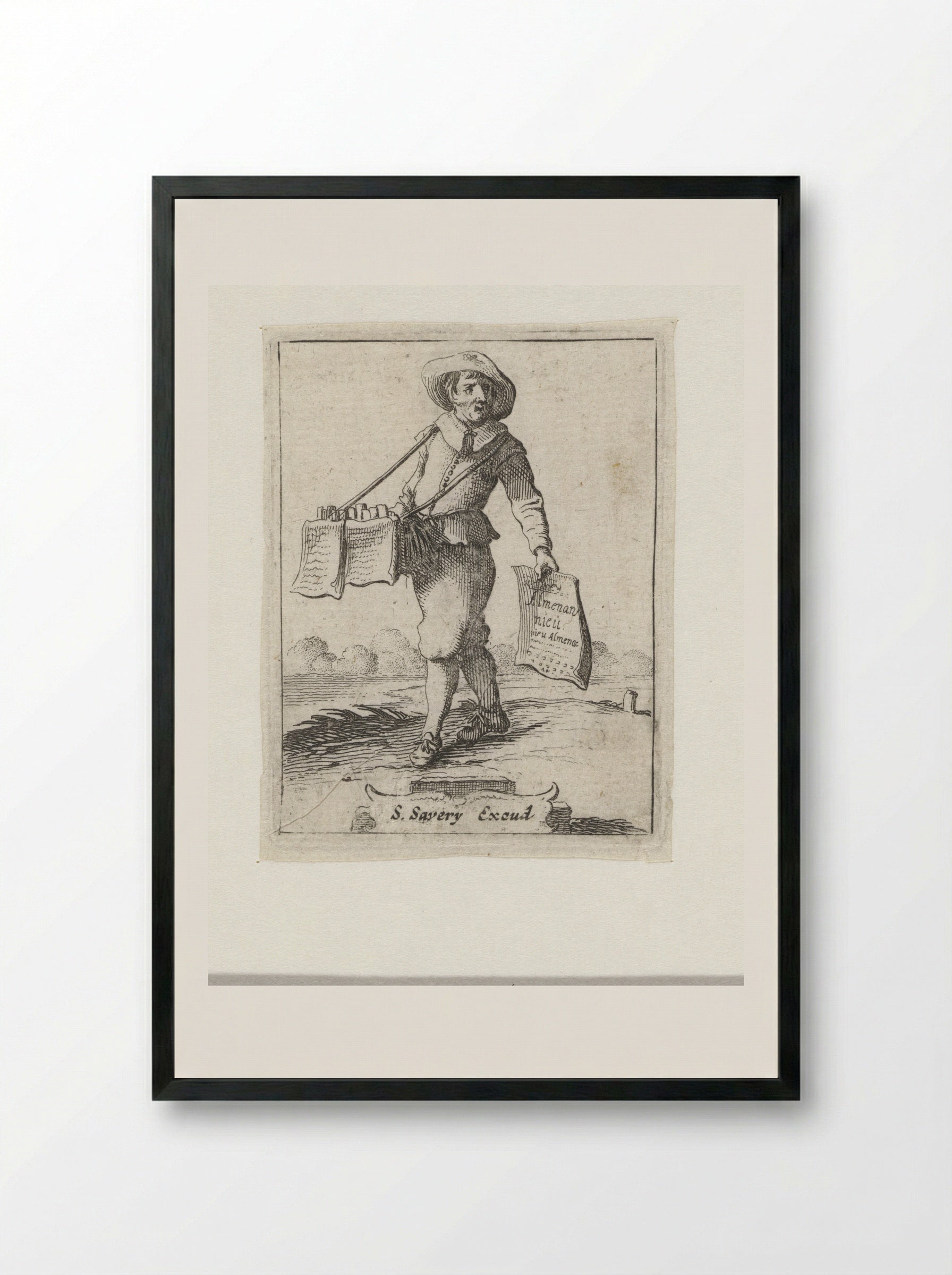 Marskramer (Pedlar) - Gillis van Scheyndel (I) - Framed Print Black
