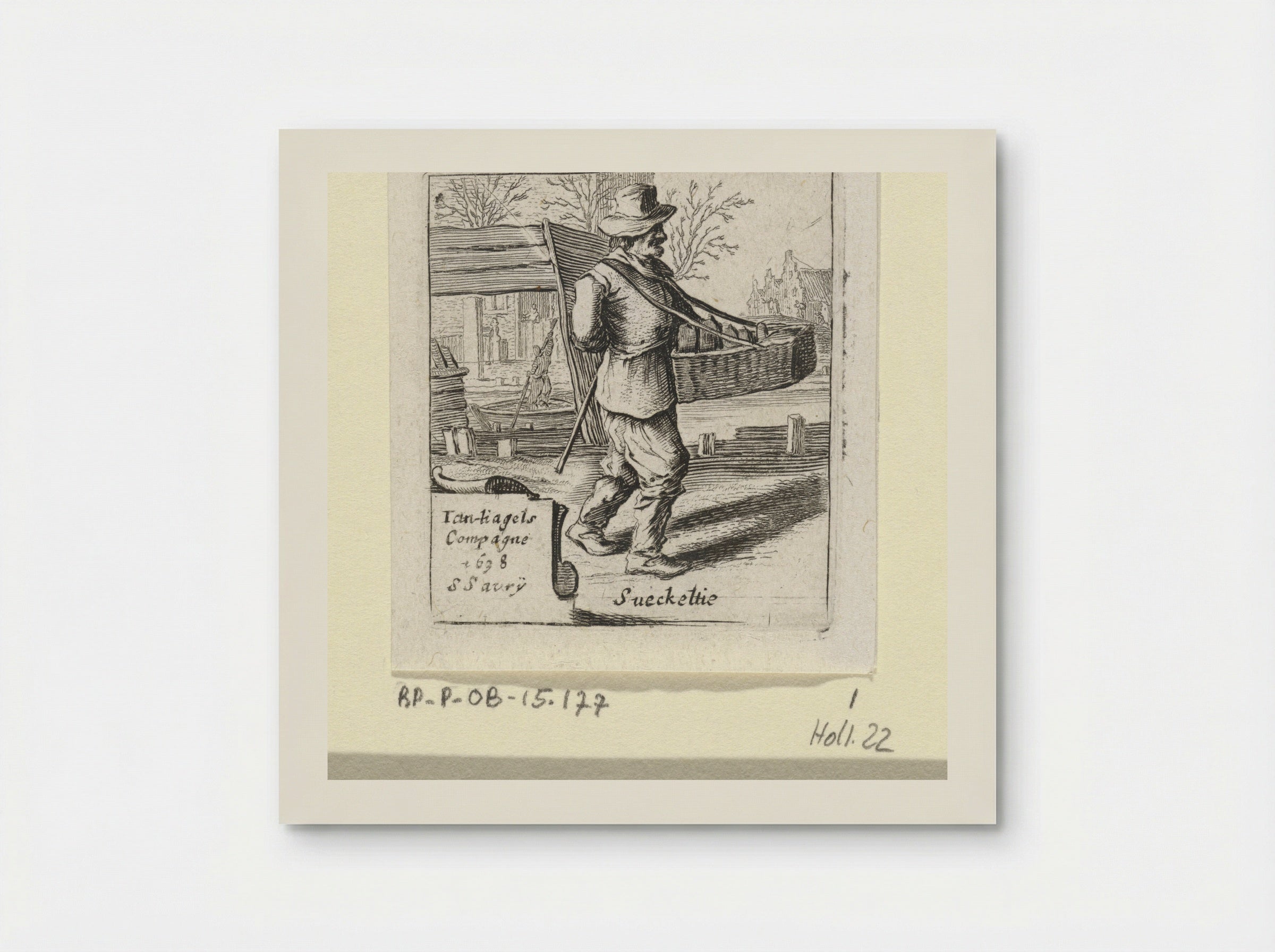 Marskramer bij een dorp - Gillis van Scheyndel (I) - Poster