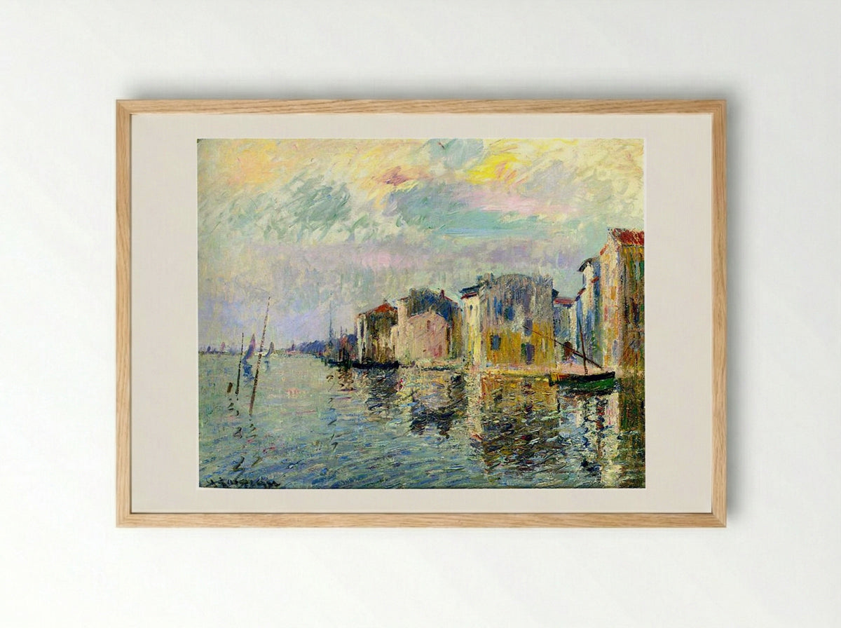 Martigues - Gustave Loiseau - Framed Print Wood
