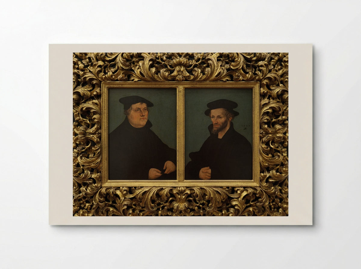 Martin Luther and Philipp Melanchthon - Lucas Cranach the Elder - Poster